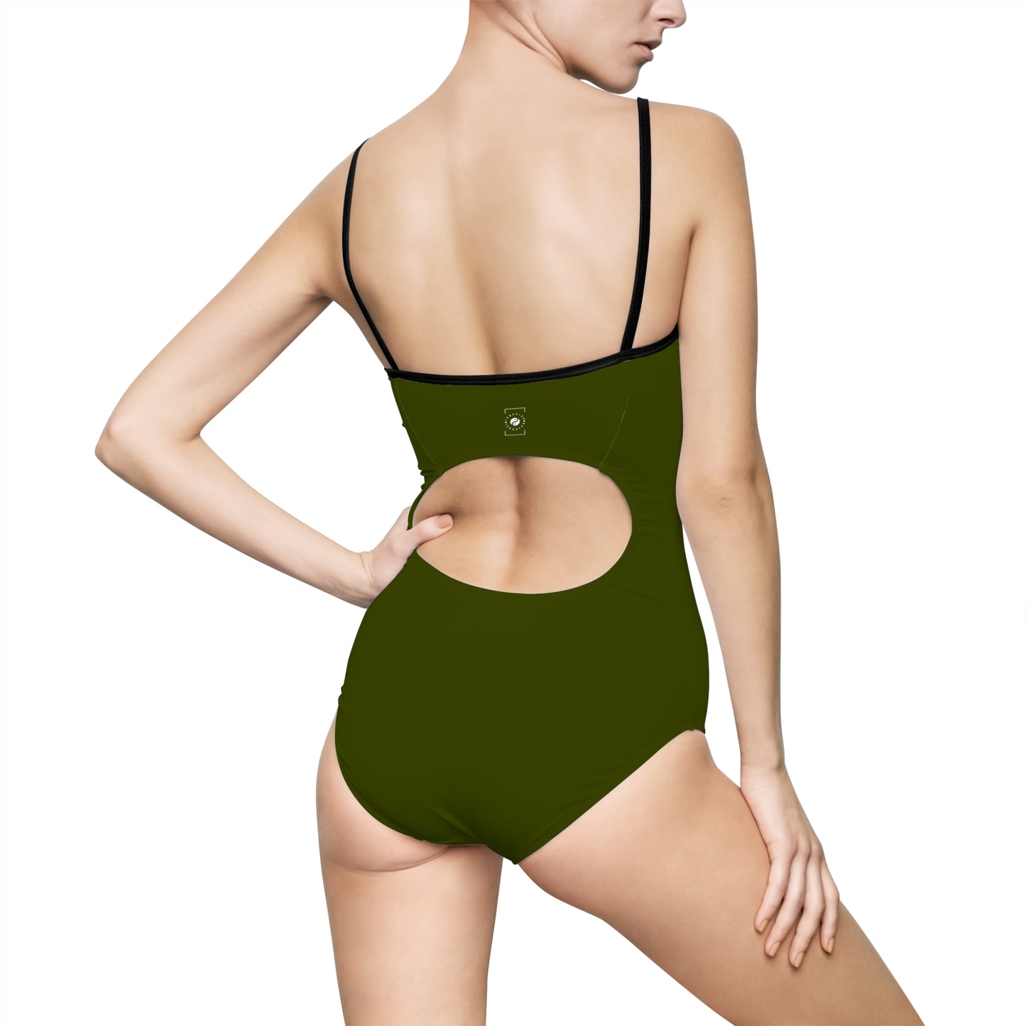 Camo Green - Openback Swimsuit