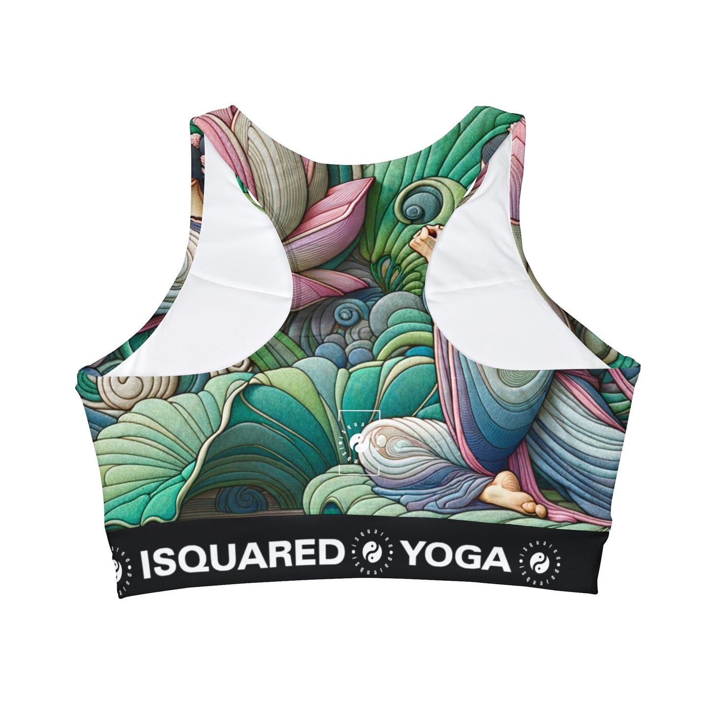 "Lotus Echo Serenity" - High Neck Crop Top