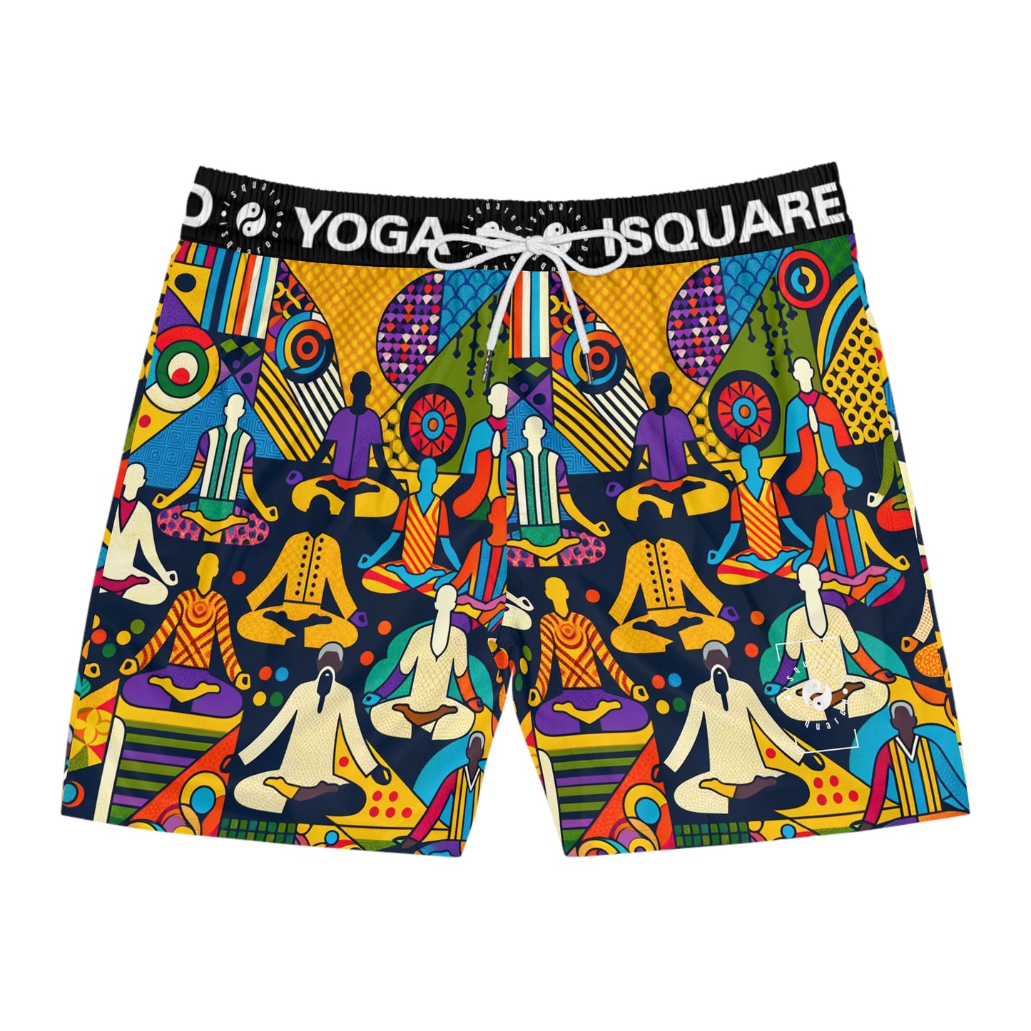 "Vibrant Sadana: Unleashing the Prana in Nouveau Réalité" - Swim Shorts (Mid-Length) for Men