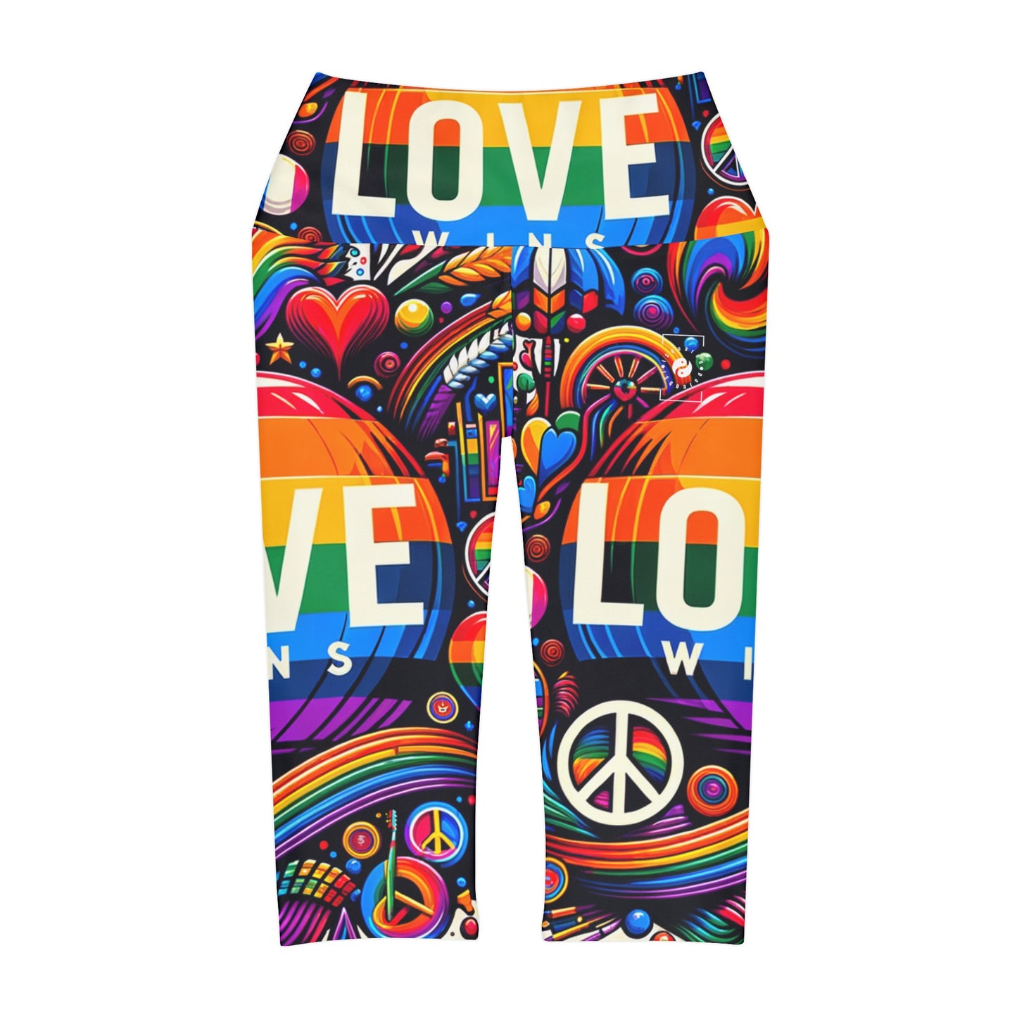 LOVE WINS - High Waisted Capri Leggings