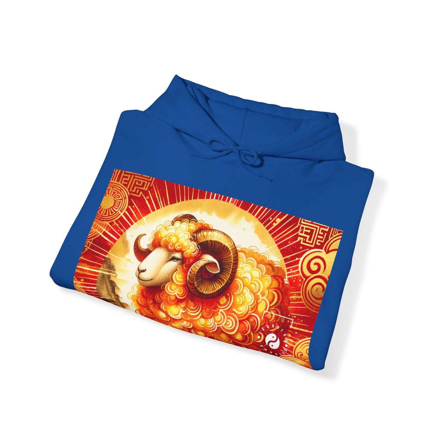 "Auspicious Gold of Divine Ewe: A Lunar New Year Revelry" - Hoodie