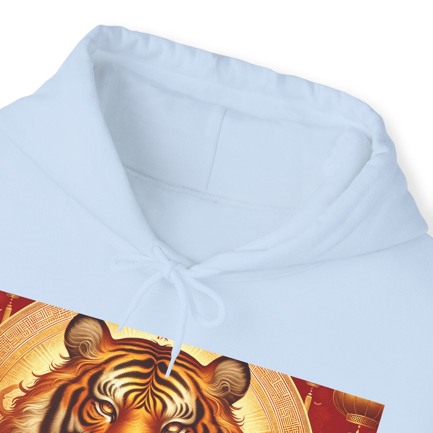 "Majesté dorée : Ascension du Tigre Lunaire" - Sweat à capuche 