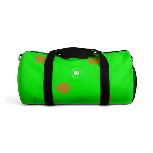 #05FD00 Lime Green + Mandarin - Duffle Bag