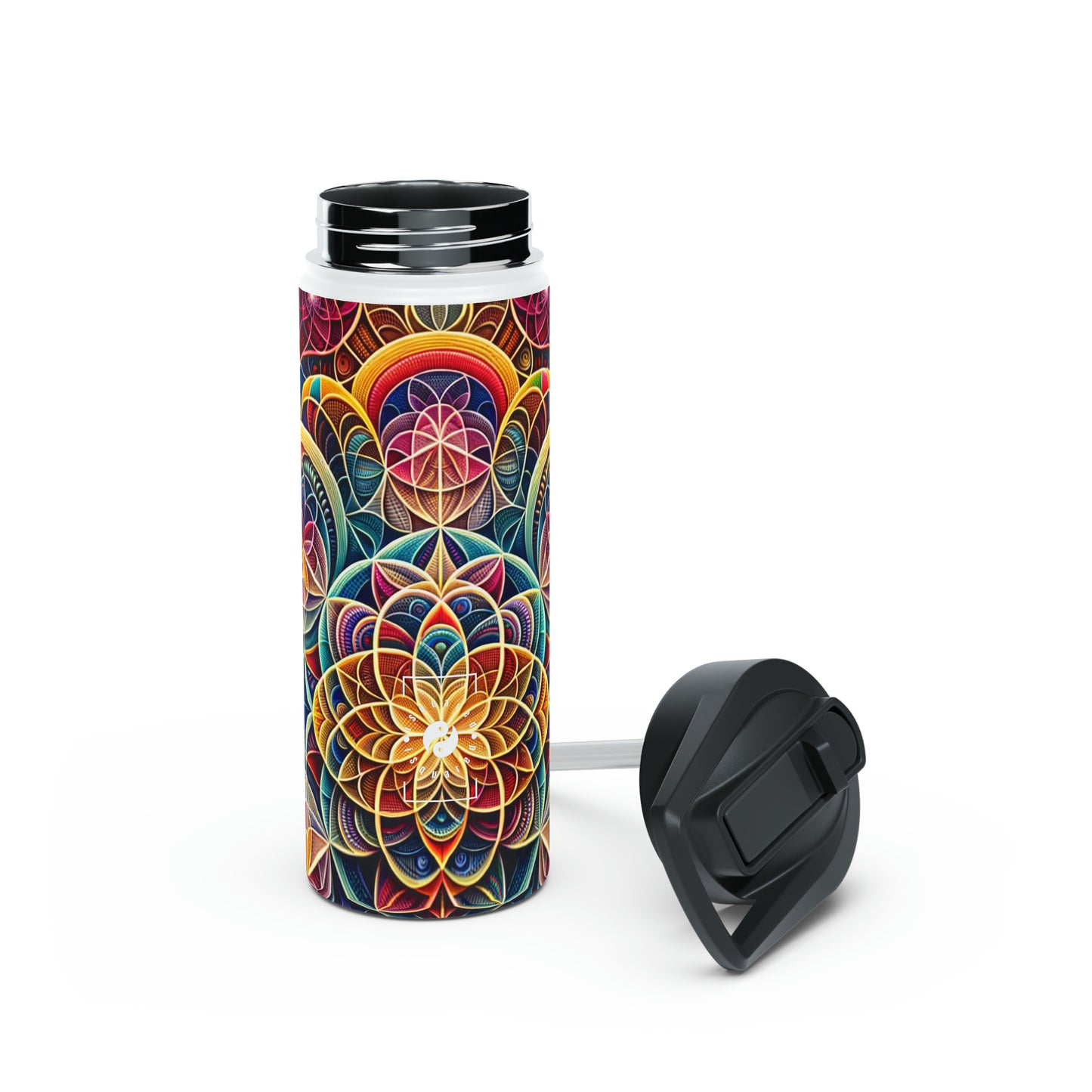 "Sacred Symmetry: Infinite Radiance of Love" - Water Bottle