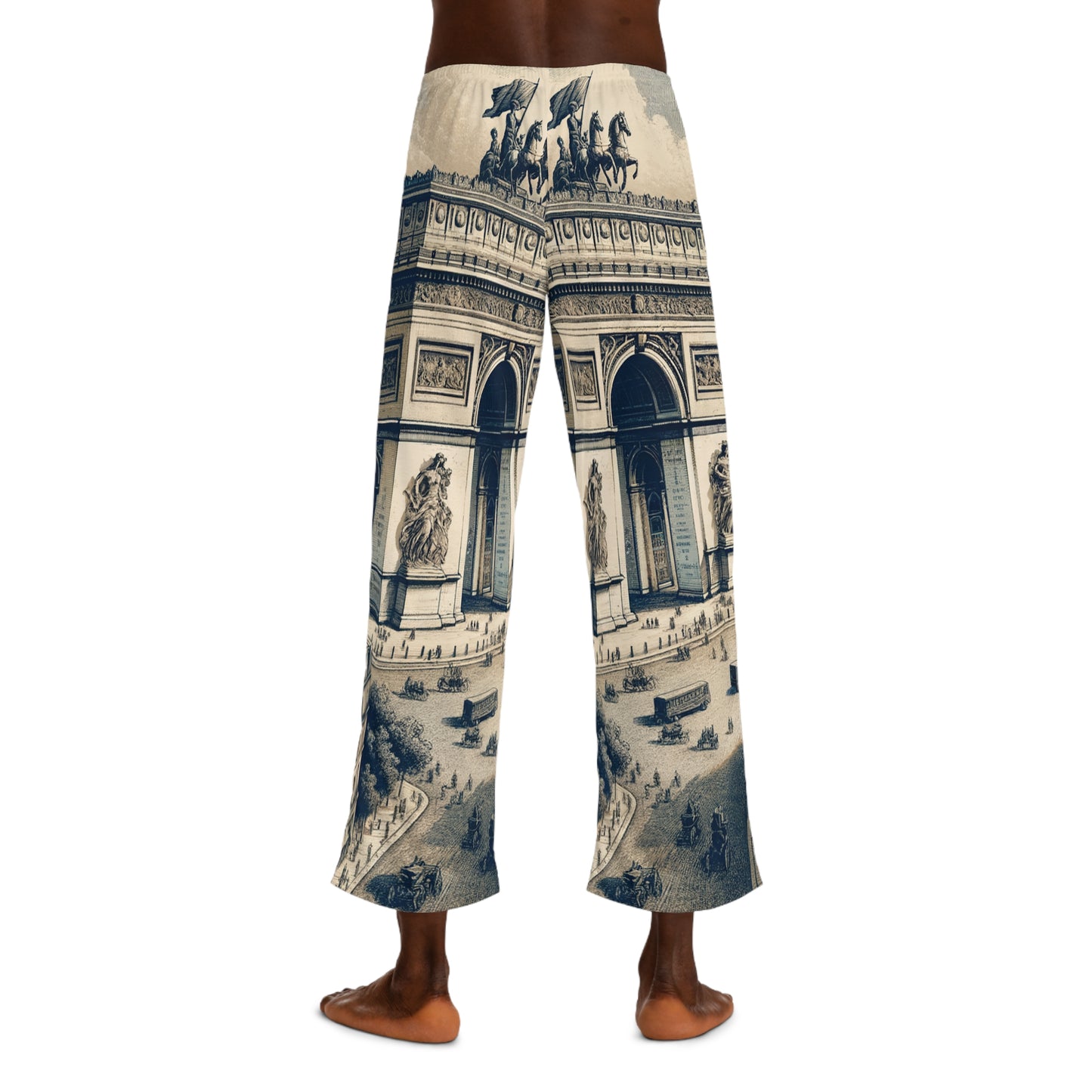 "Majesty of the Arc: A Napoleon Era Portrait" - men's Lounge Pants