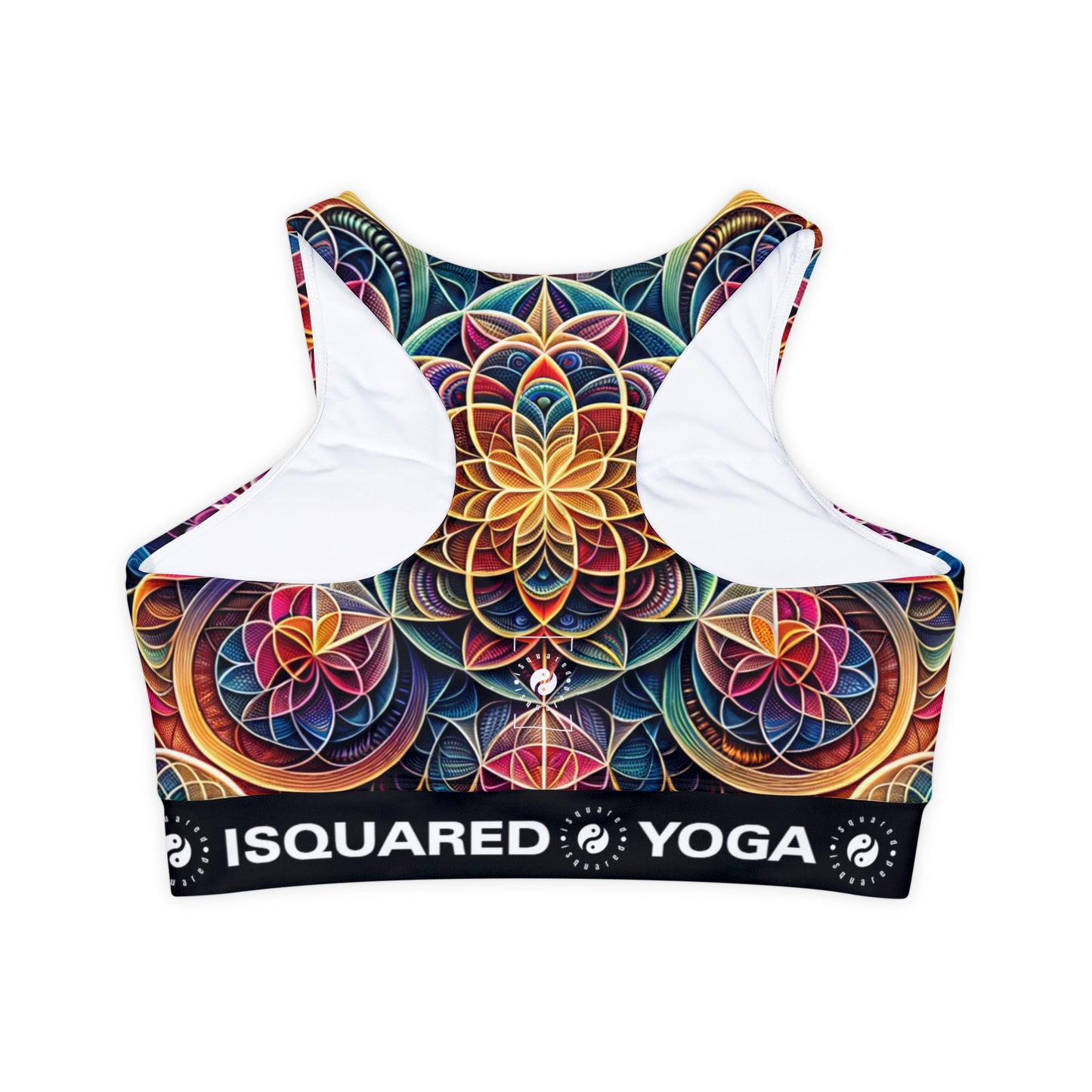 "Sacred Symmetry: Infinite Radiance of Love" - Lined & Padded Sports Bra