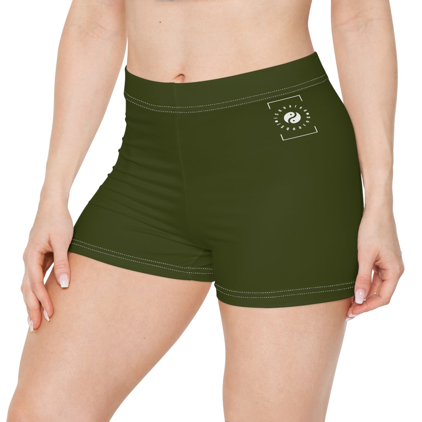 Camo Green - Mini short de yoga chaud 