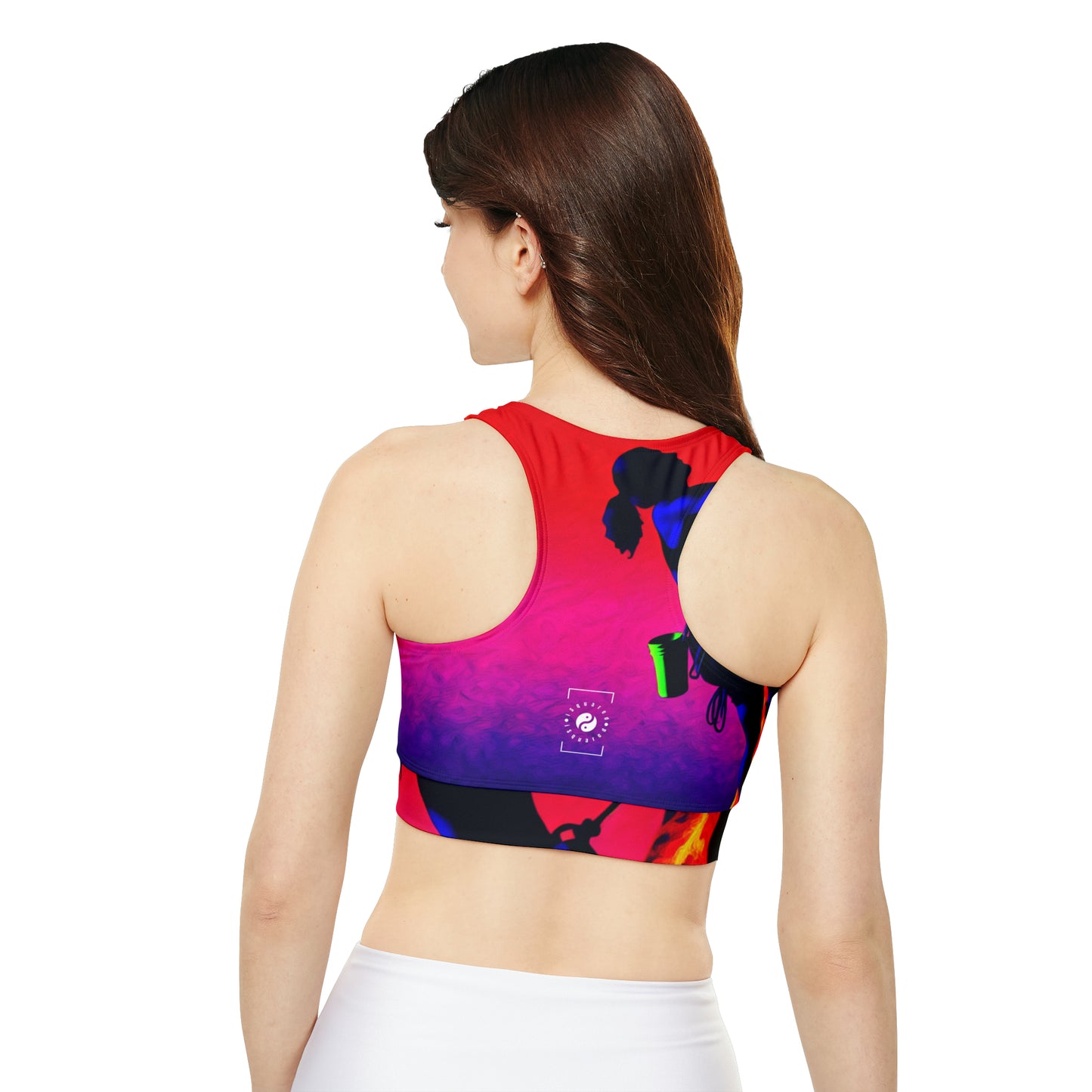 "Technicolour Ascent: The Digital Highline" - Soutien-gorge de sport doublé et rembourré