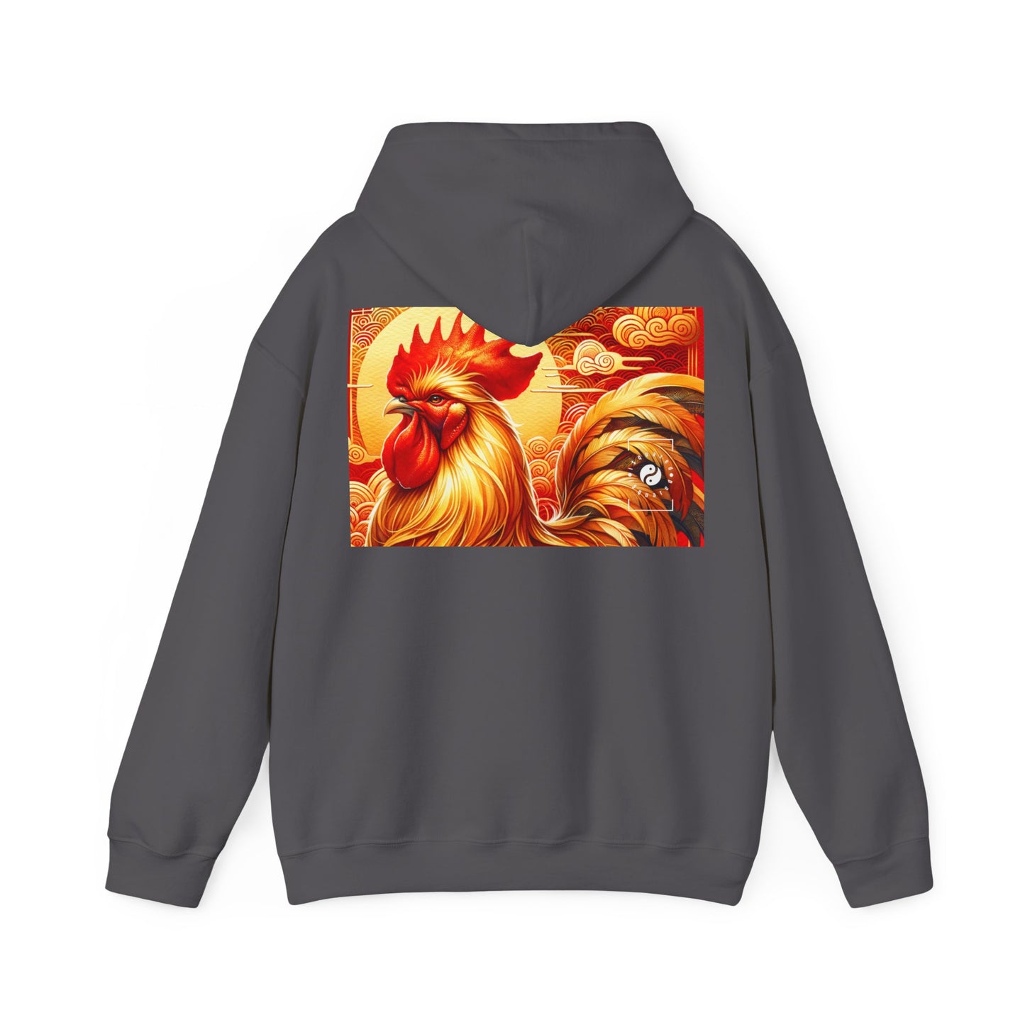 "Crimson Dawn: The Golden Rooster's Rebirth" - Hoodie