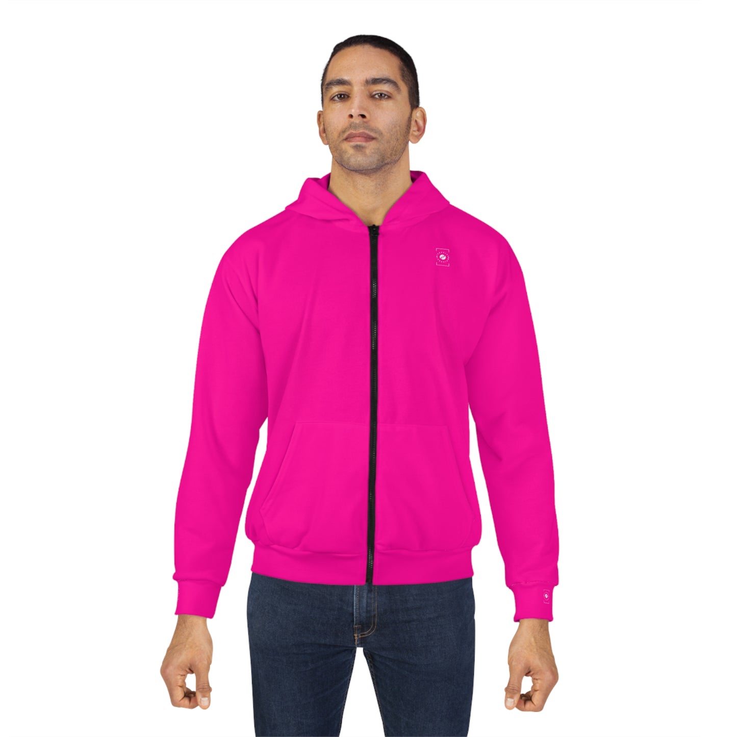 #FF0099 Sharp Pink - Zip Hoodie