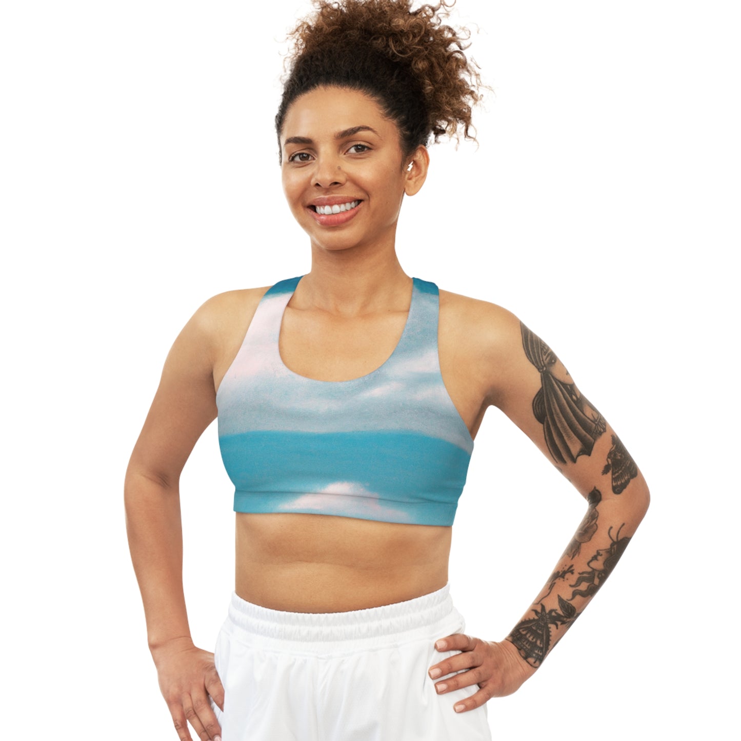 "Cloud Opera Serenity" - Seamless Sports Bra