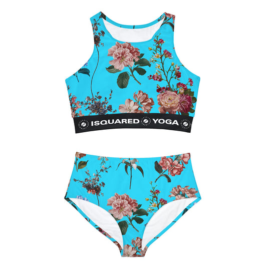 Botaniques sur Azure - Ensemble de bikini de yoga chaud