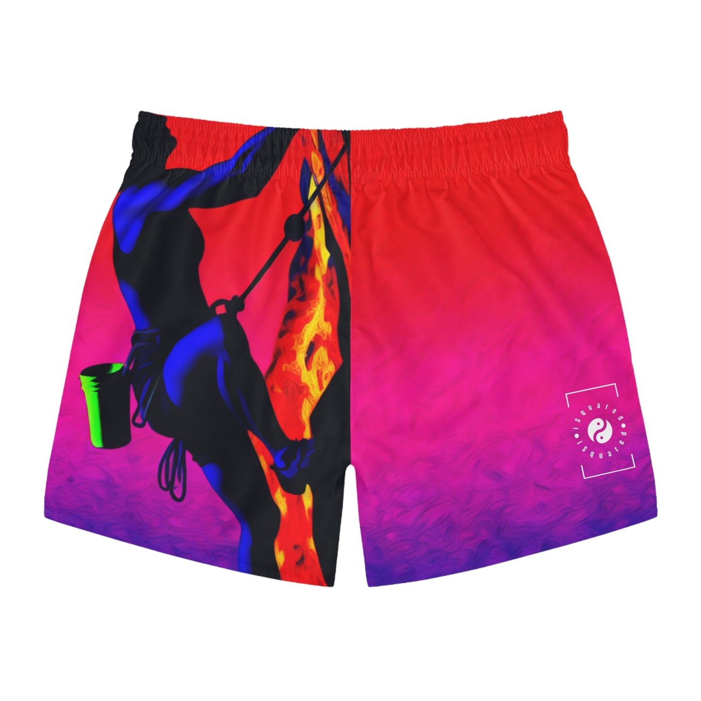 "Technicolour Ascent: The Digital Highline" - Swim Trunks for Men