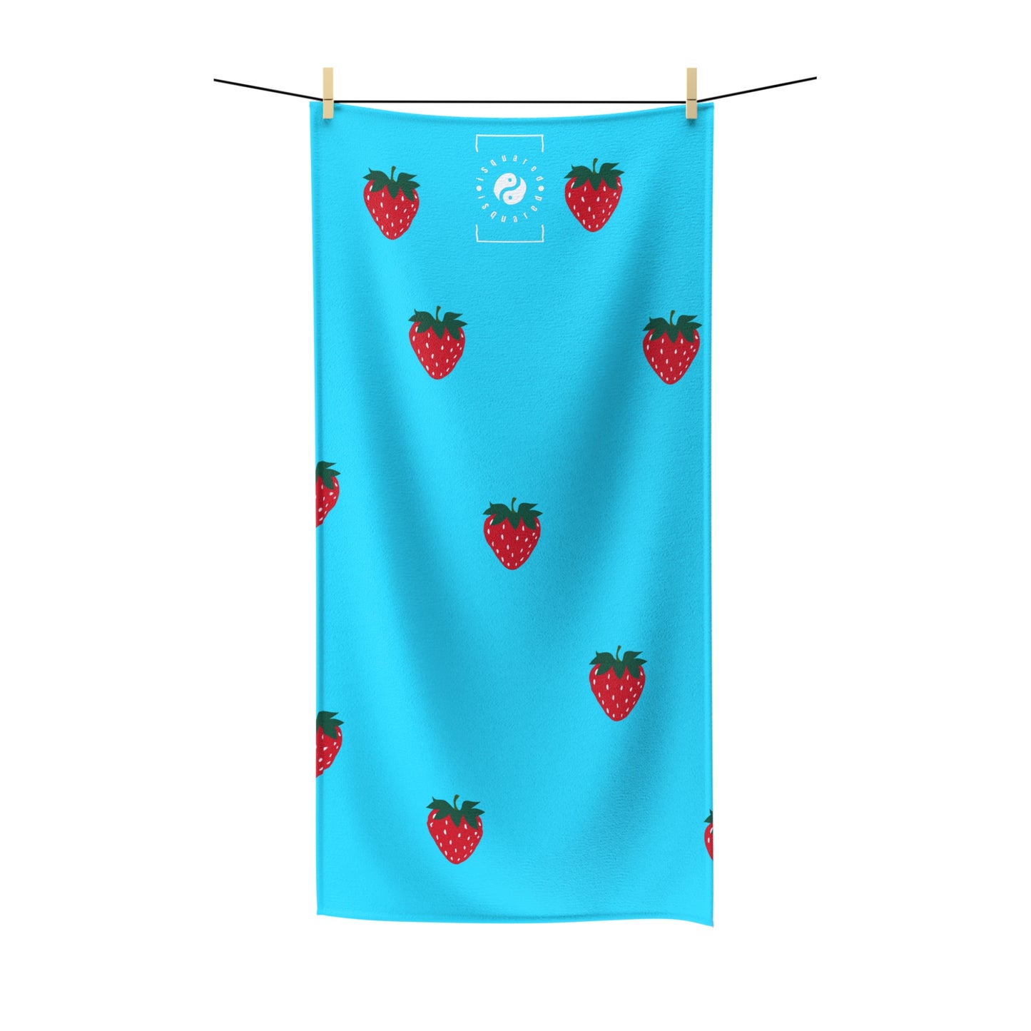 #22DEFF Light Blue + Strawberry - All Purpose Yoga Towel