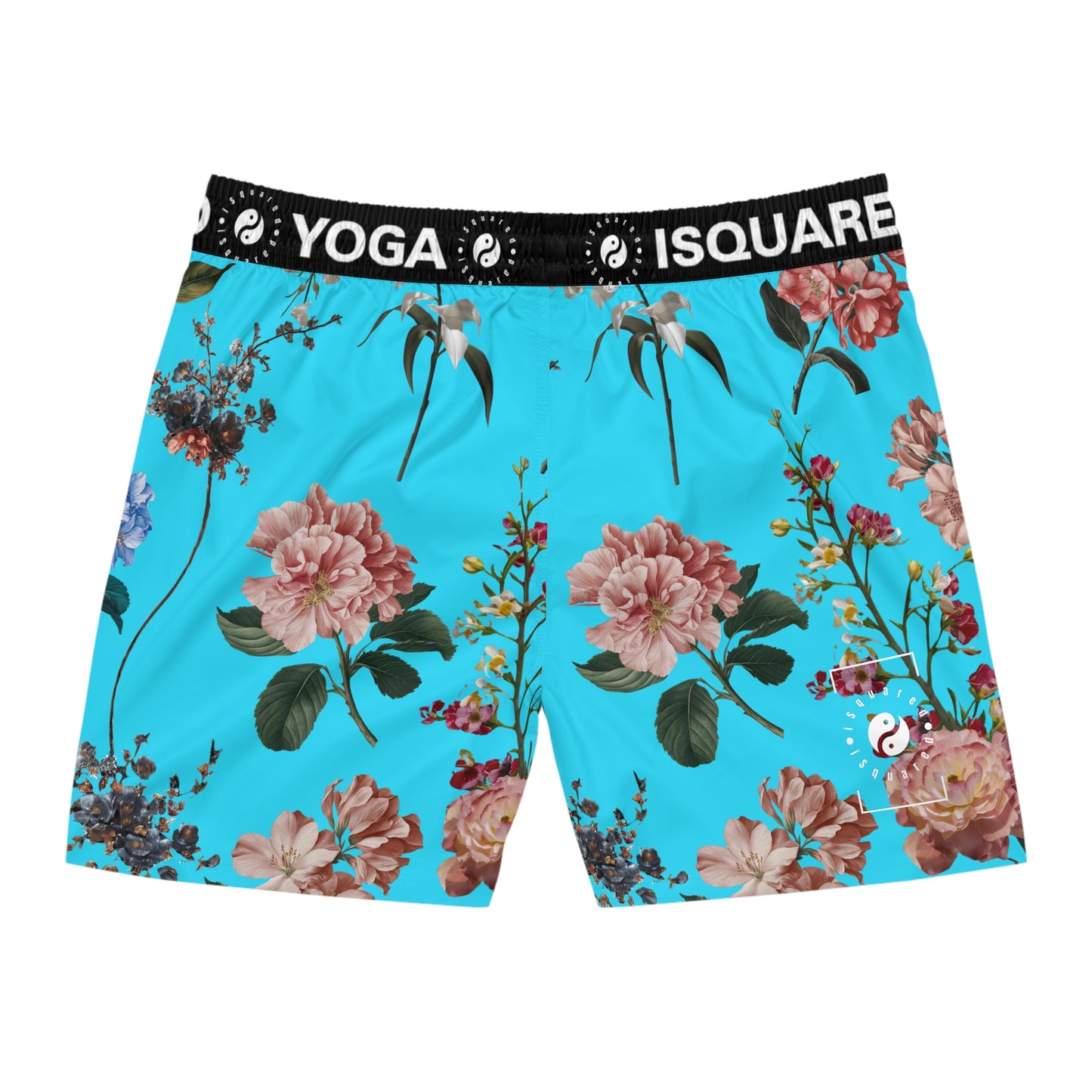 Botanicals on Azure - Swim Shorts (Mid-Length) for Men