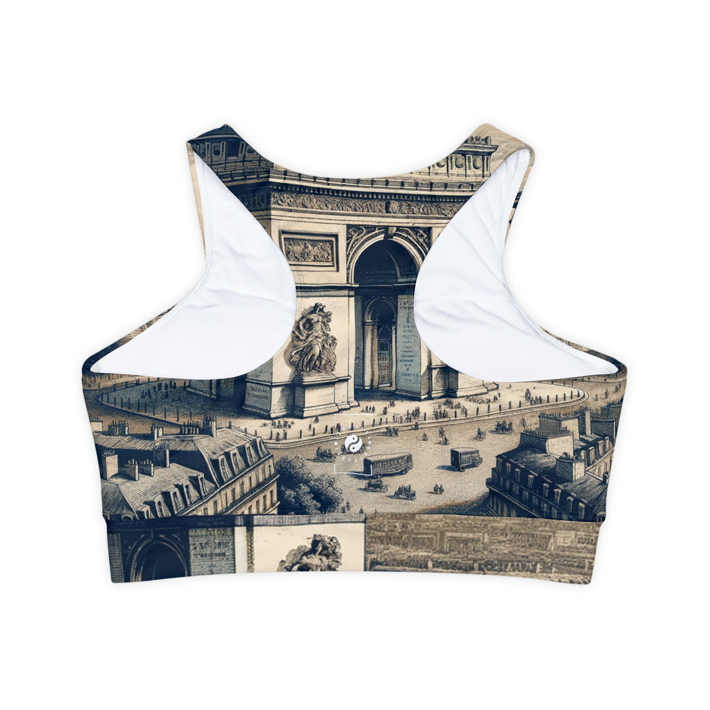 "Majesty of the Arc: A Napoleon Era Portrait" - Lined & Padded Sports Bra