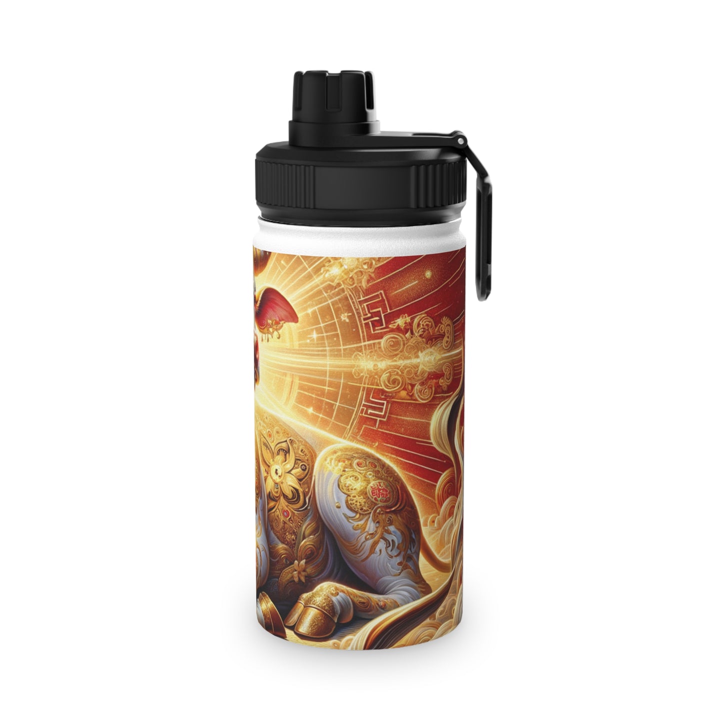 "Golden Euphoria: A Dance of the Divine Bovine" - Sports Water Bottle