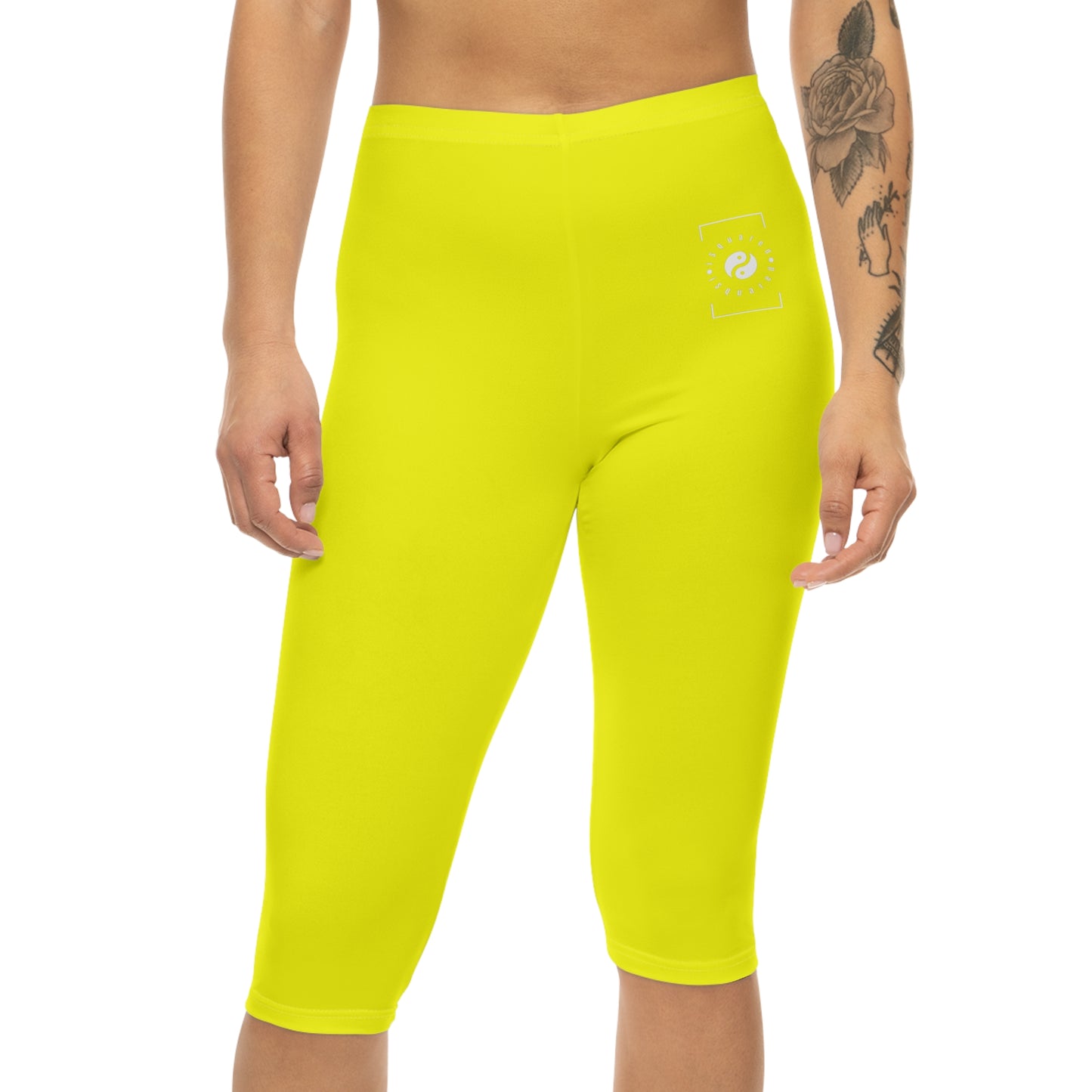 Jaune Fluo FFFF00 - Short Capri