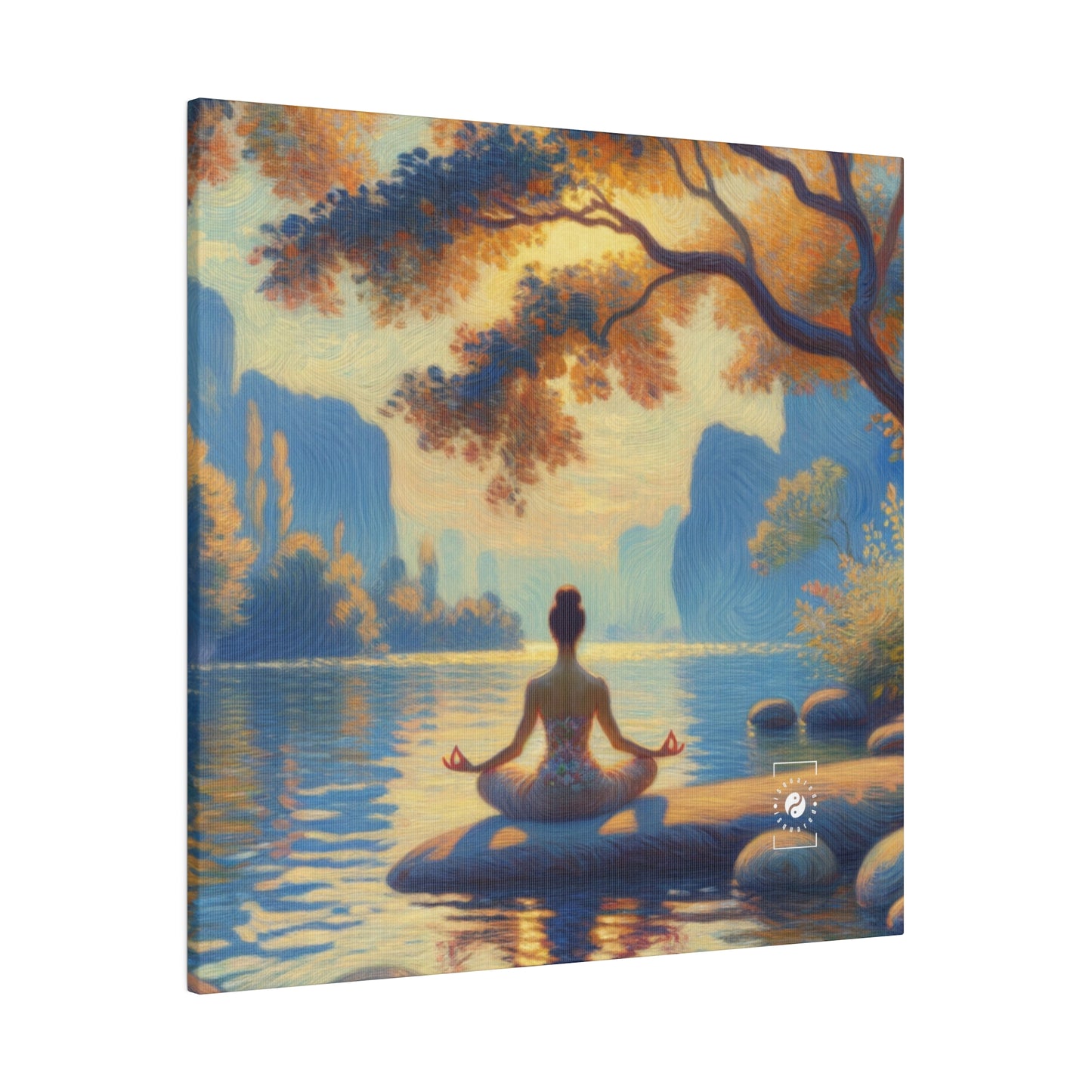 "Zen Blossom Alignment" - Art Print Canvas