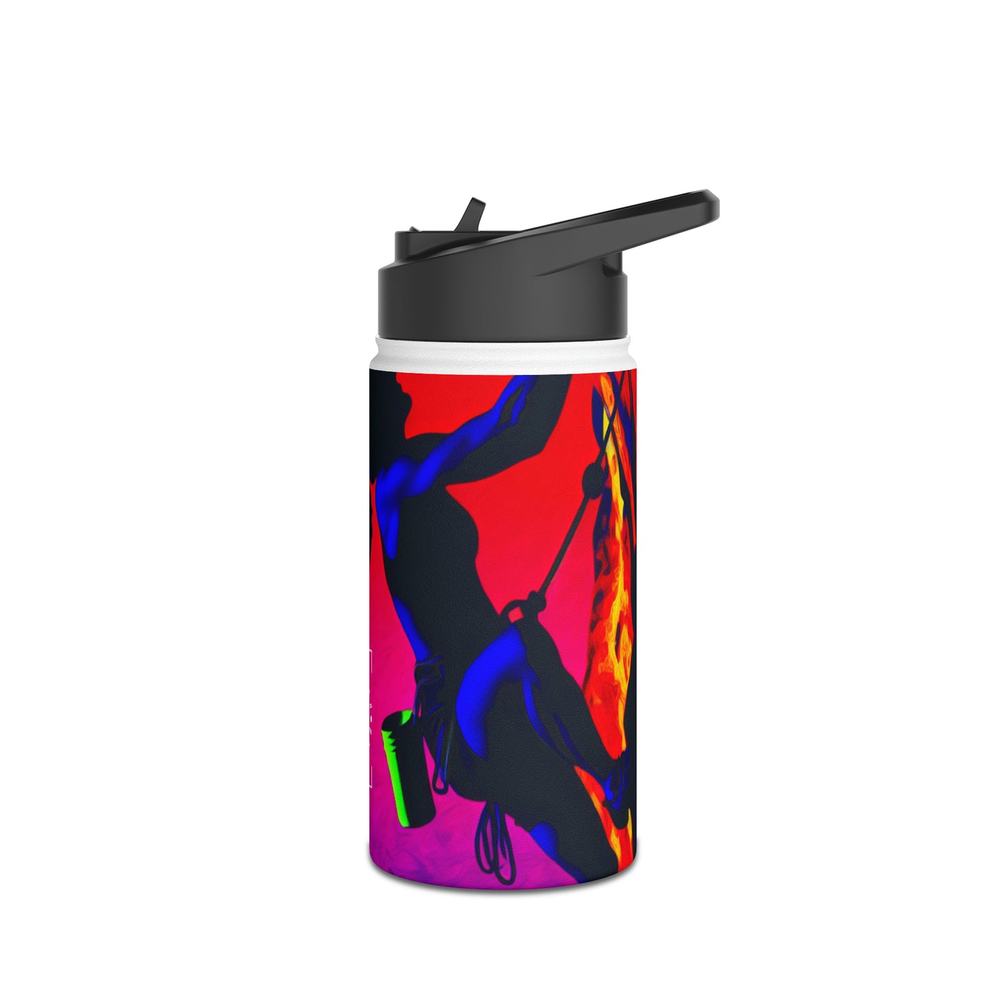 "Technicolour Ascent: The Digital Highline" - Water Bottle