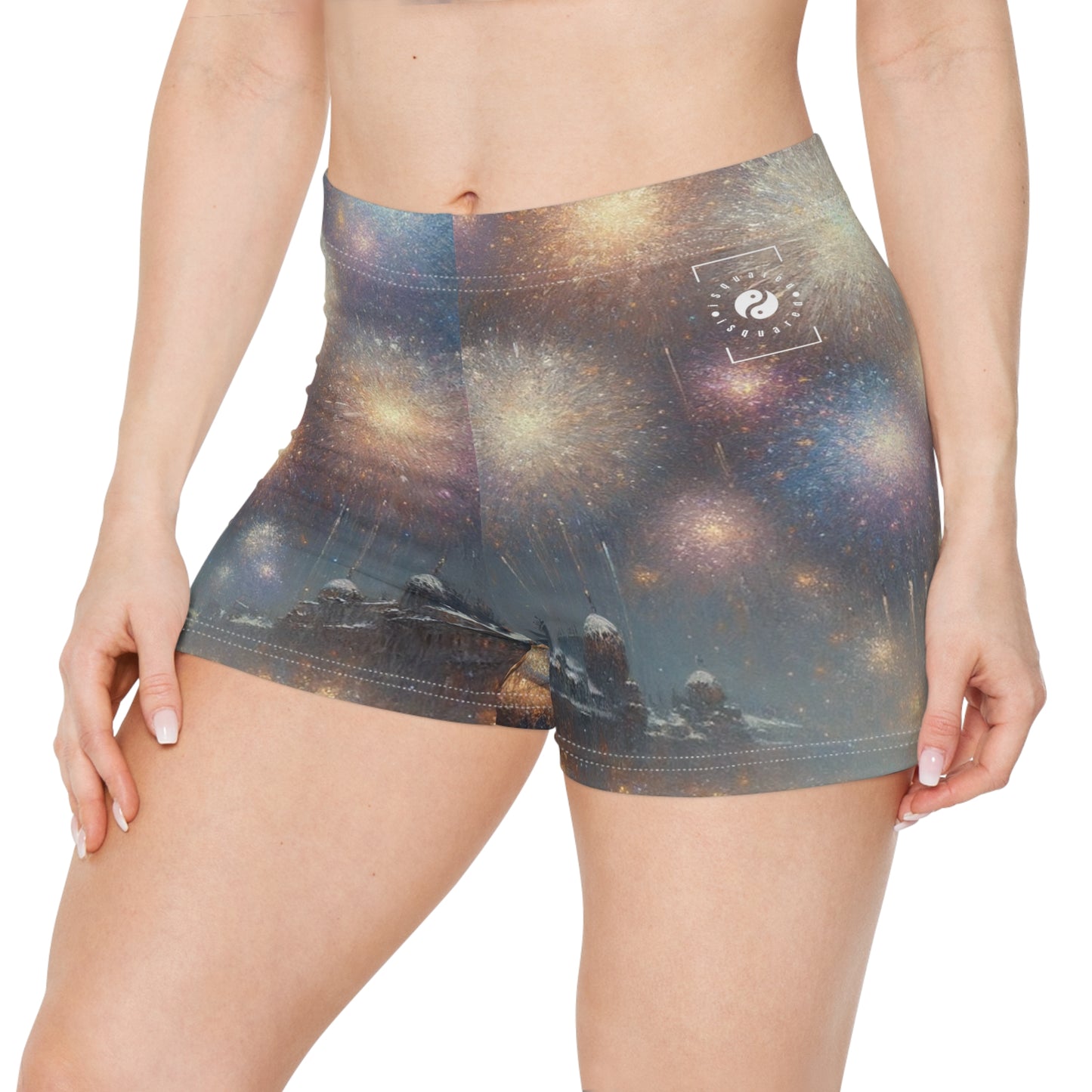 "Manet's Midnight Marvels" - Mini Hot Yoga Short