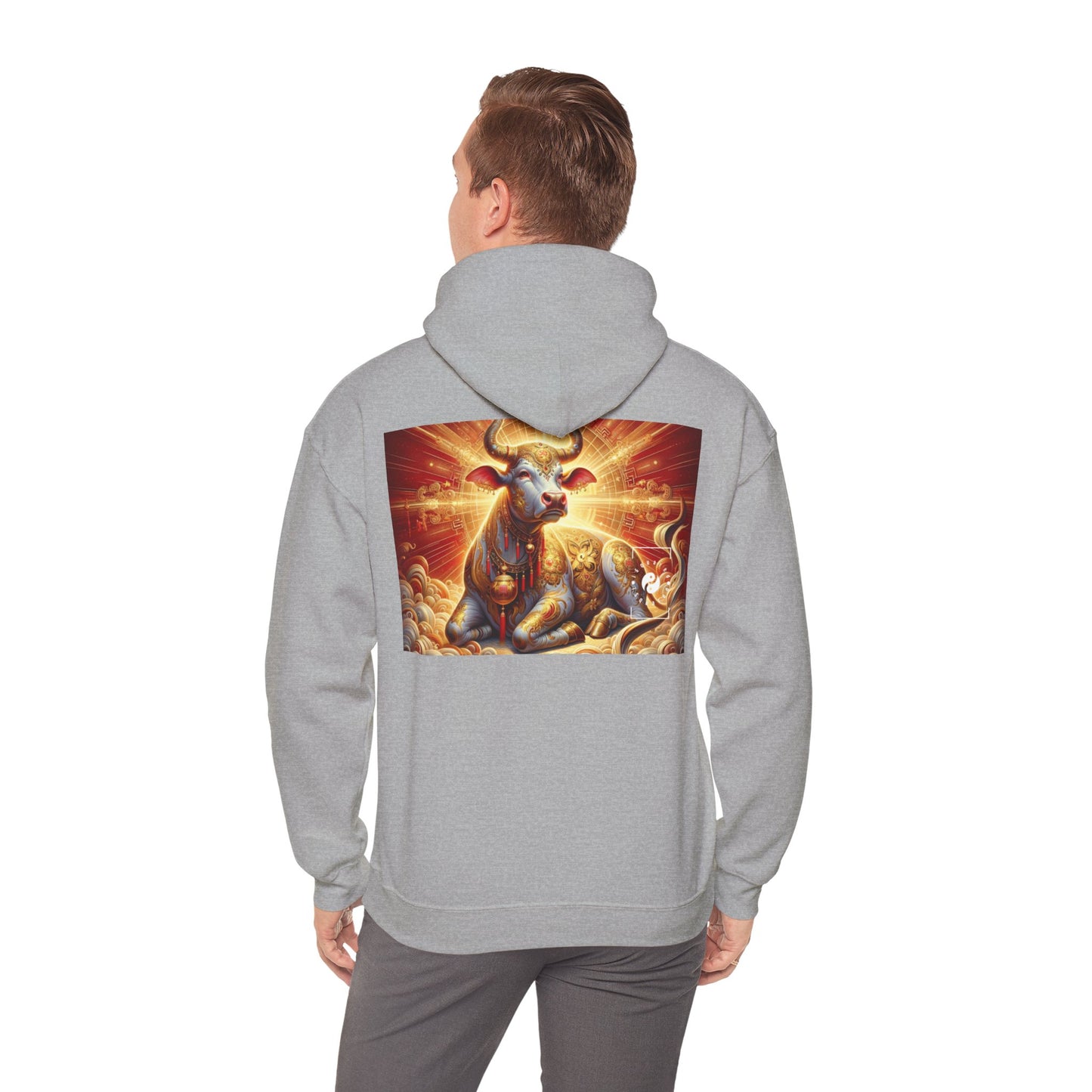 "Golden Euphoria: A Dance of the Divine Bovine" - Hoodie