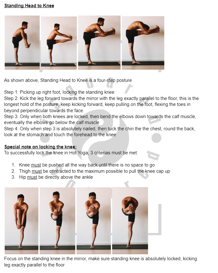 Guide de pratique du Hot Yoga 26+2 (série debout)