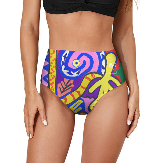 Symbolic Jamboree - High Waisted Bikini Bottom