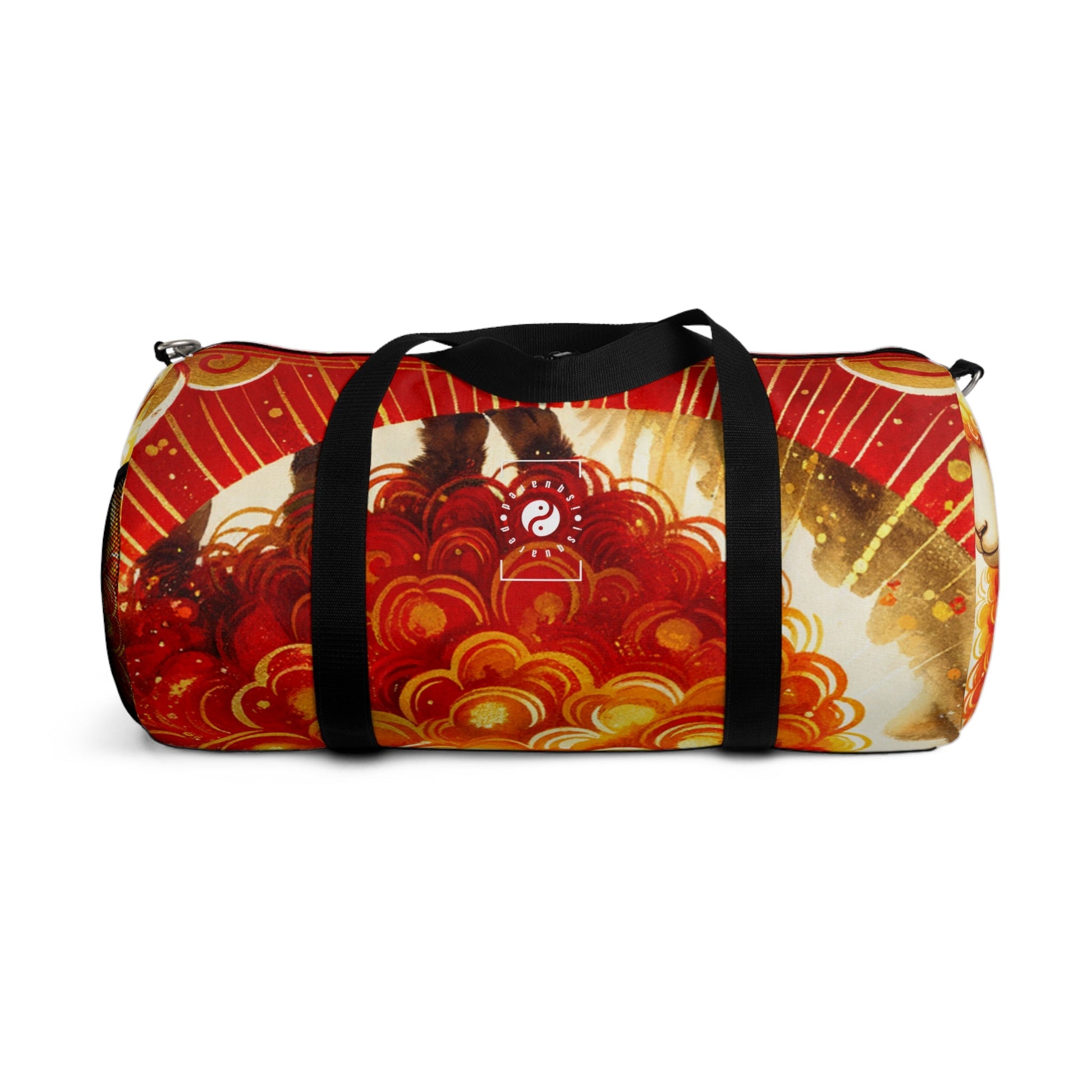 "Auspicious Gold of Divine Ewe: A Lunar New Year Revelry" - Duffle Bag - iSquaredYoga