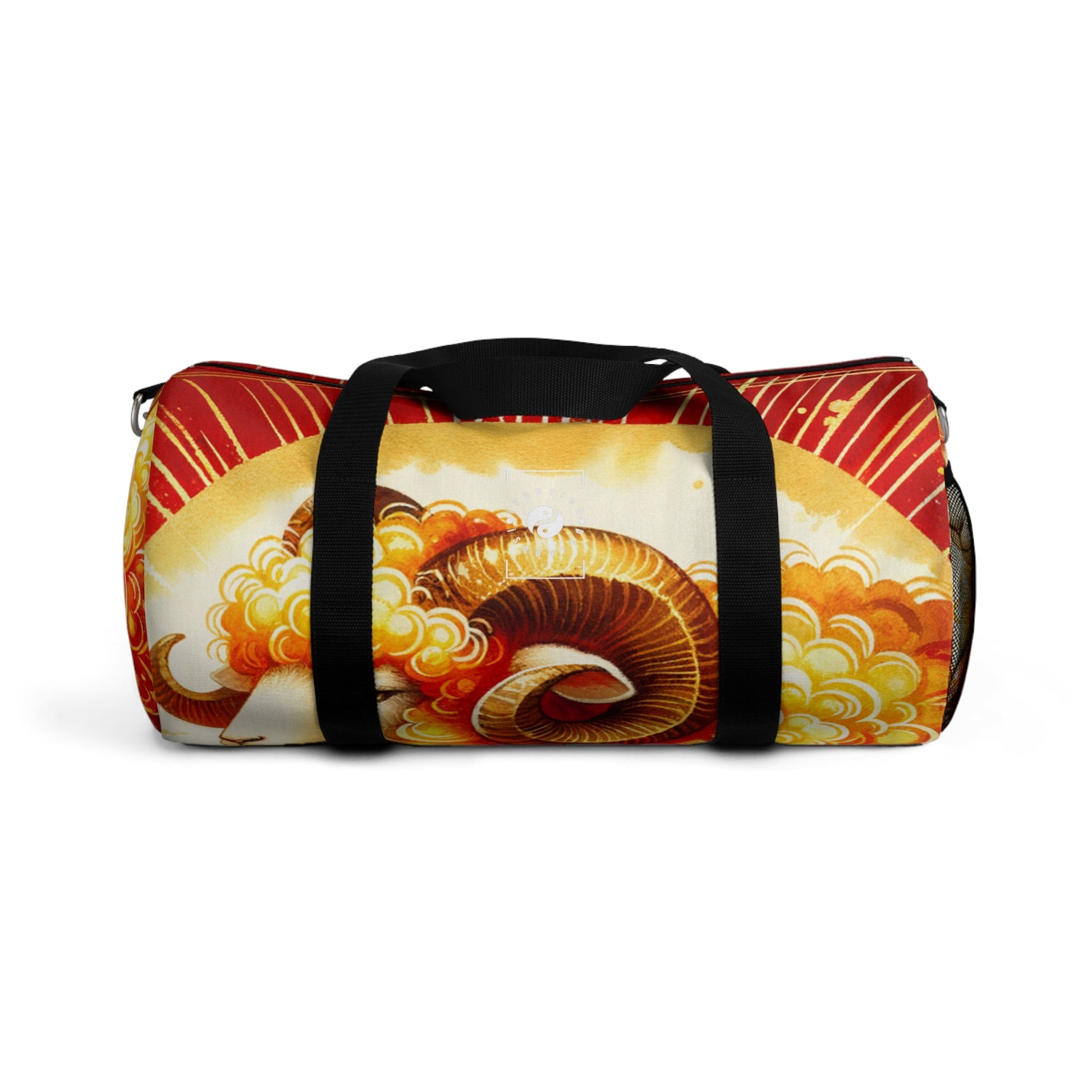 "Auspicious Gold of Divine Ewe: A Lunar New Year Revelry" - Duffle Bag - iSquaredYoga