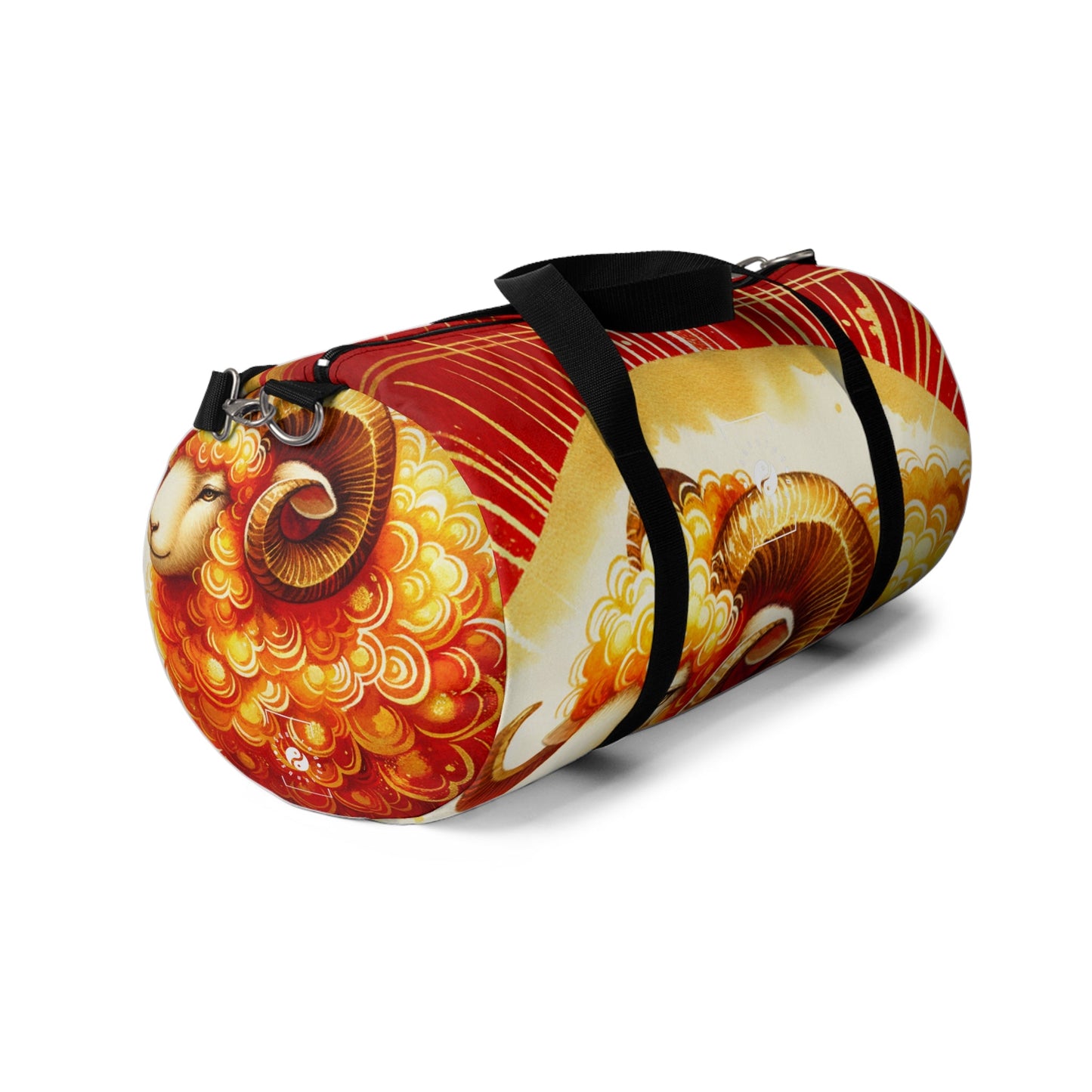 "Auspicious Gold of Divine Ewe: A Lunar New Year Revelry" - Duffle Bag - iSquaredYoga