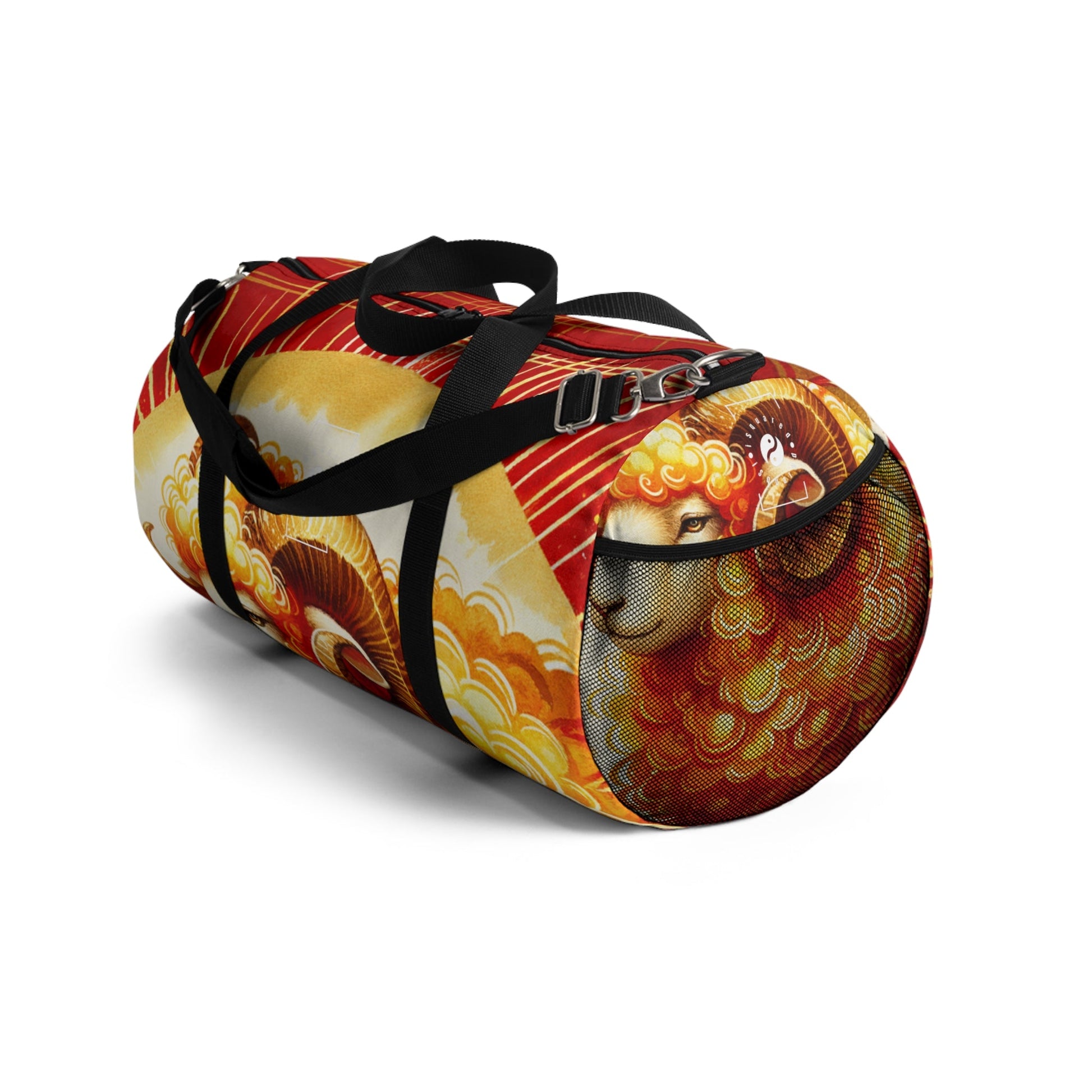 "Auspicious Gold of Divine Ewe: A Lunar New Year Revelry" - Duffle Bag - iSquaredYoga