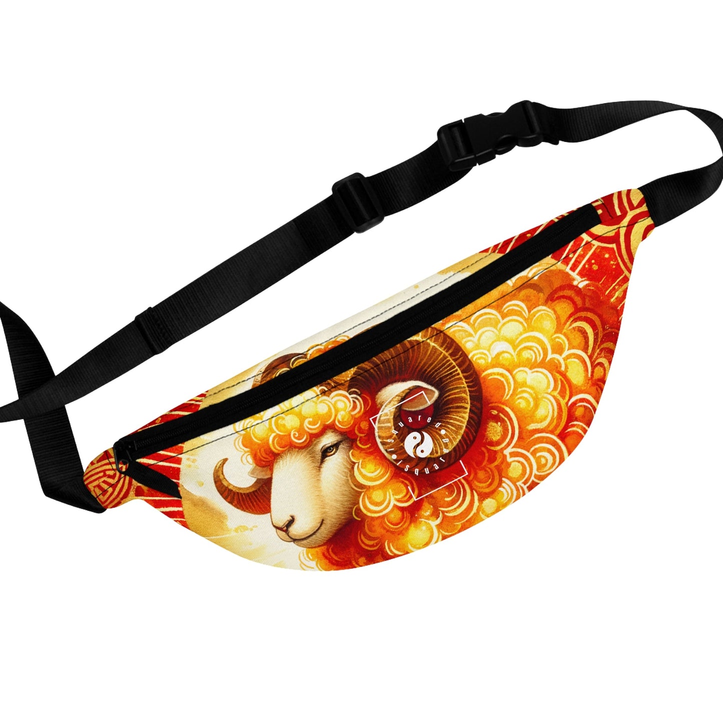 "Auspicious Gold of Divine Ewe: A Lunar New Year Revelry" - Fanny Pack - iSquaredYoga