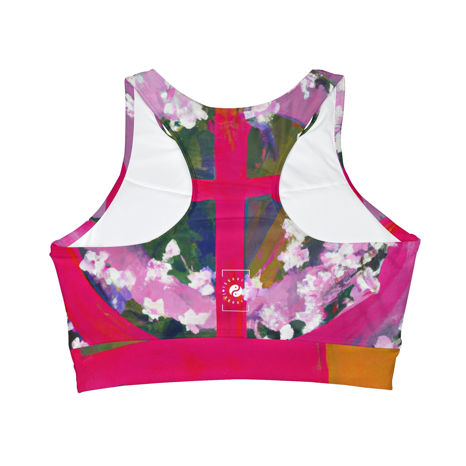 "Bloom Resurgence" - High Neck Crop Top - iSquaredYoga