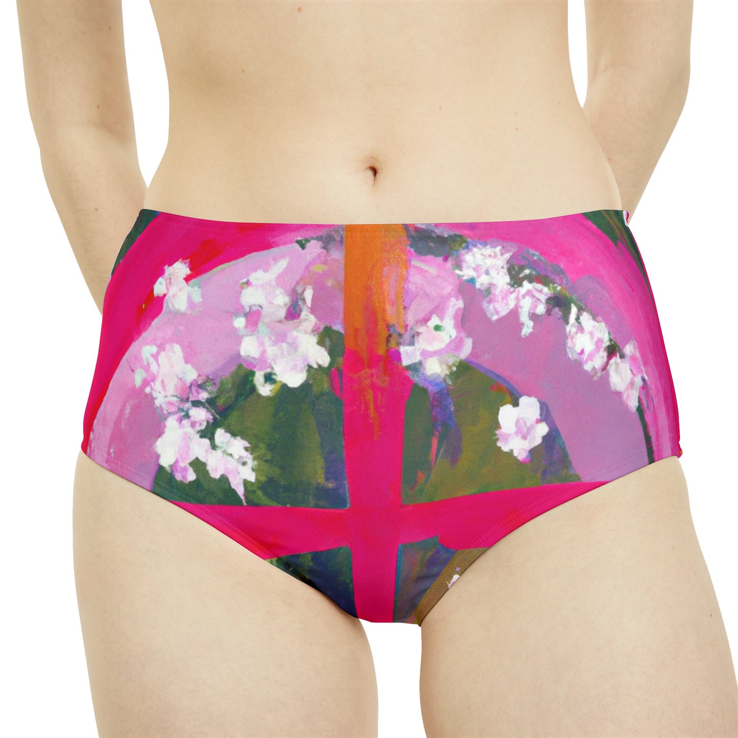 "Bloom Resurgence" - High Waisted Bikini Bottom - iSquaredYoga