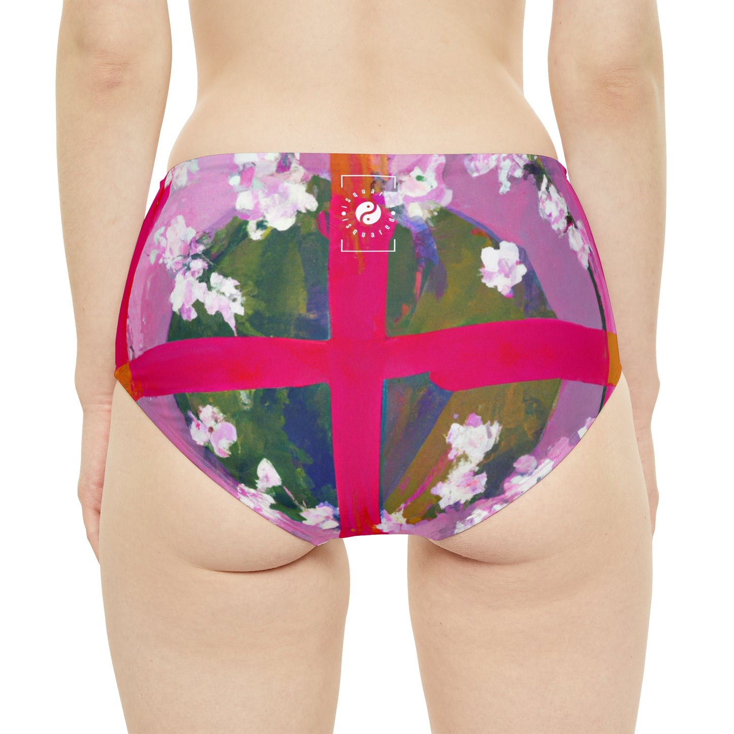 "Bloom Resurgence" - High Waisted Bikini Bottom - iSquaredYoga