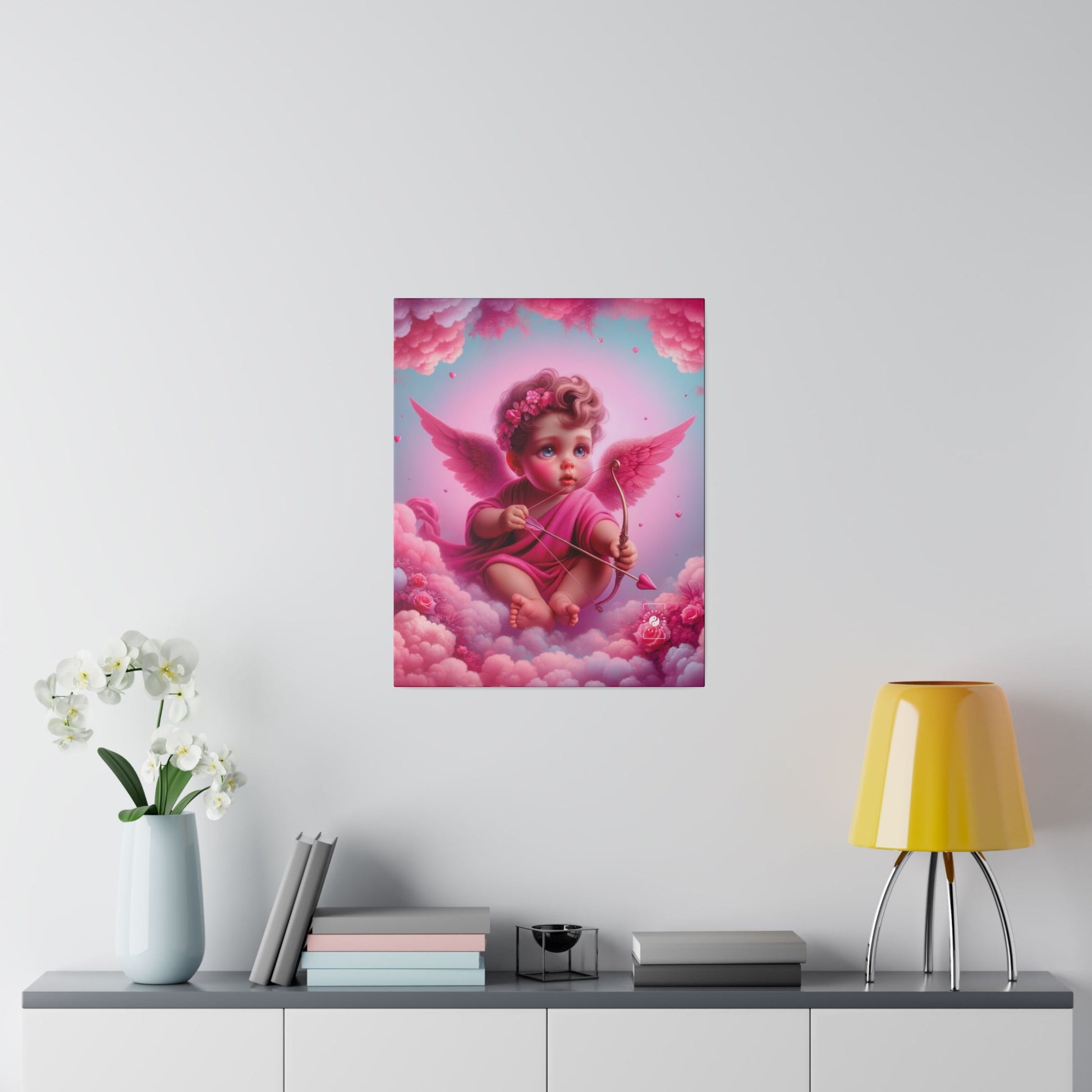 "Bold Blush: A Cupid's Love Affair" - Art Print Canvas - iSquaredYoga