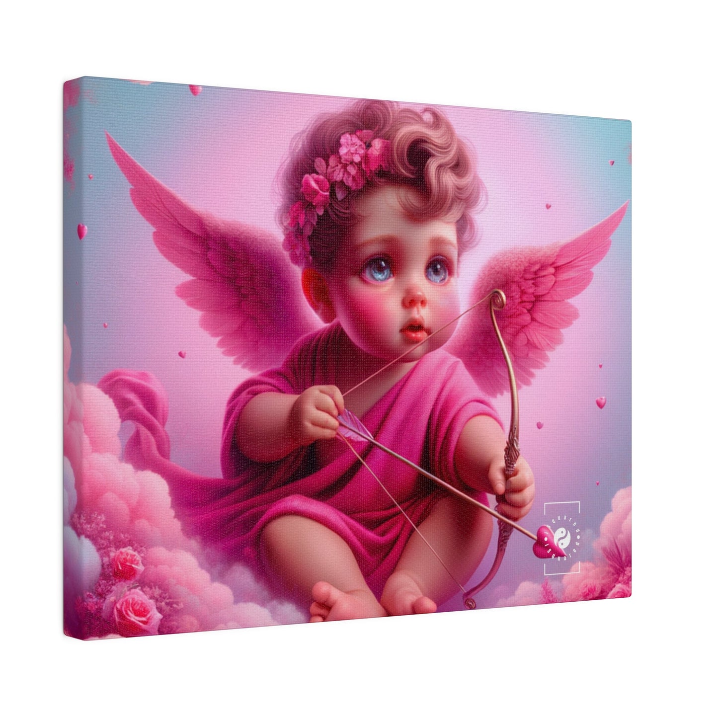 "Bold Blush: A Cupid's Love Affair" - Art Print Canvas - iSquaredYoga