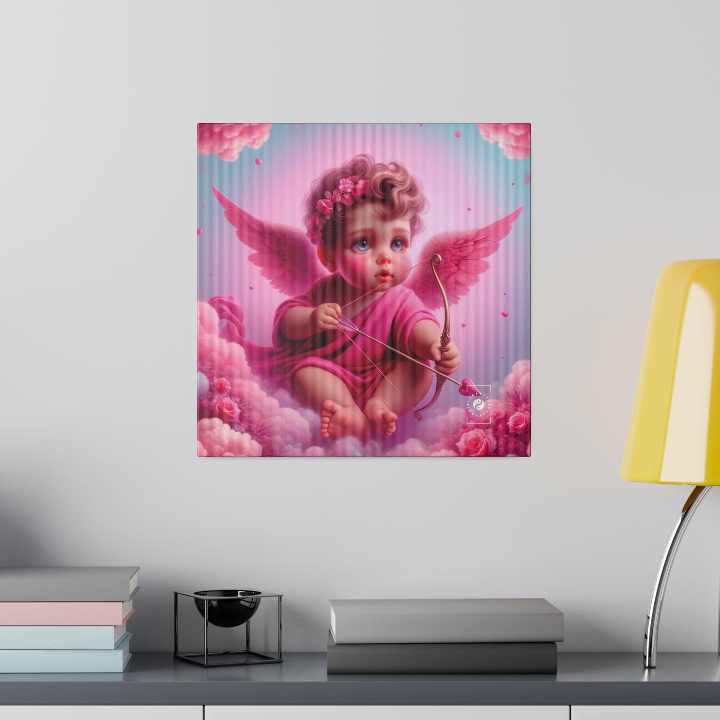 "Bold Blush: A Cupid's Love Affair" - Art Print Canvas - iSquaredYoga