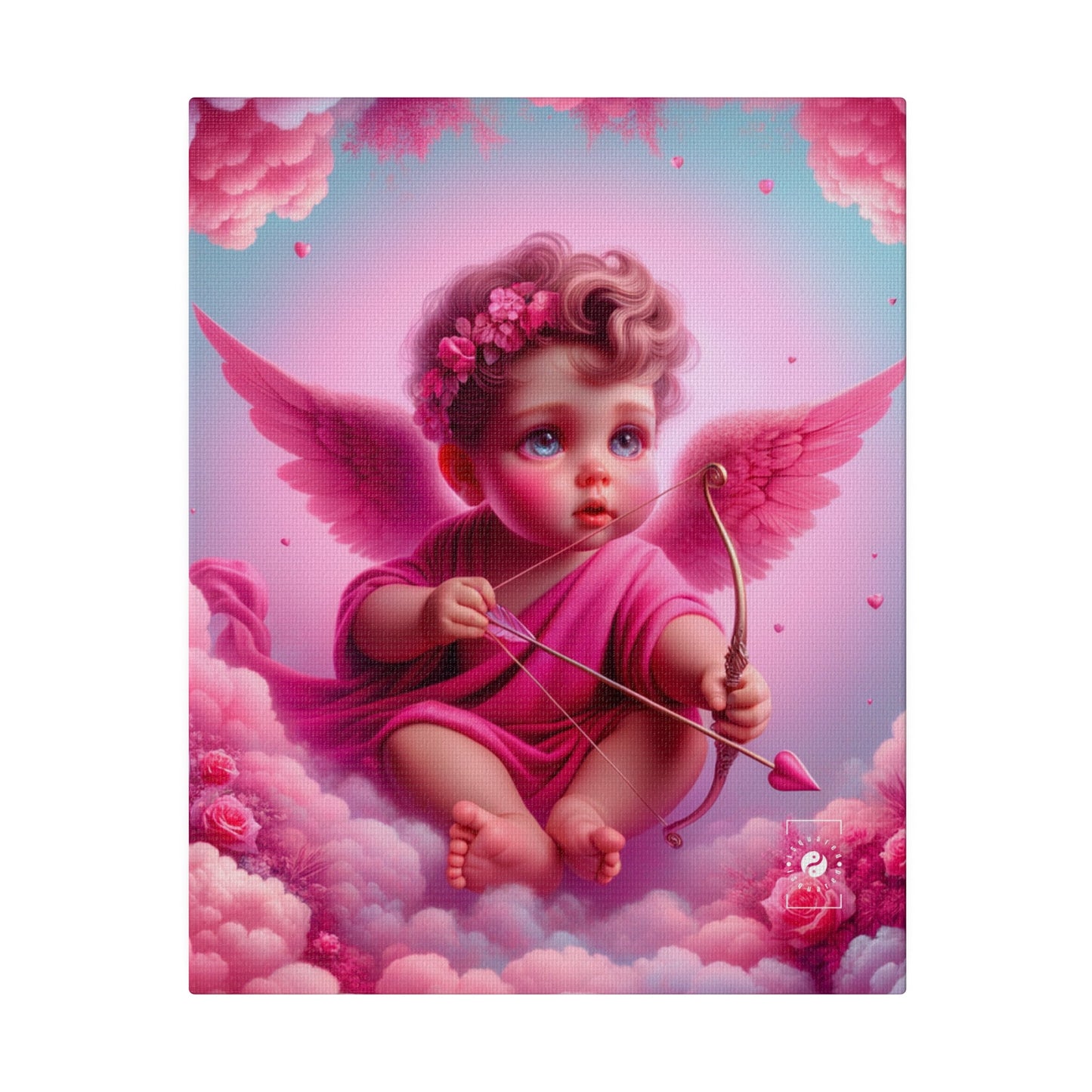 "Bold Blush: A Cupid's Love Affair" - Art Print Canvas - iSquaredYoga