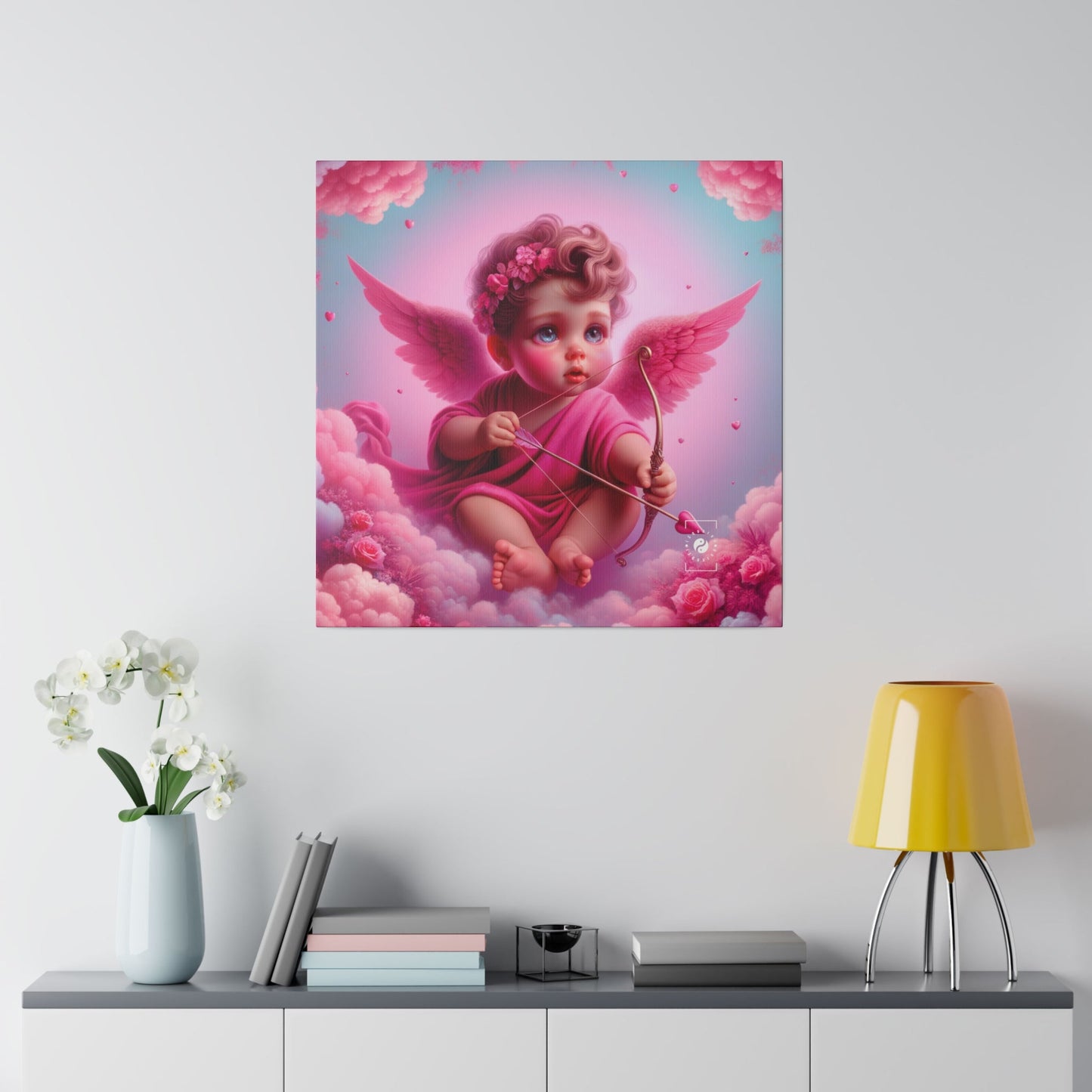 "Bold Blush: A Cupid's Love Affair" - Art Print Canvas - iSquaredYoga