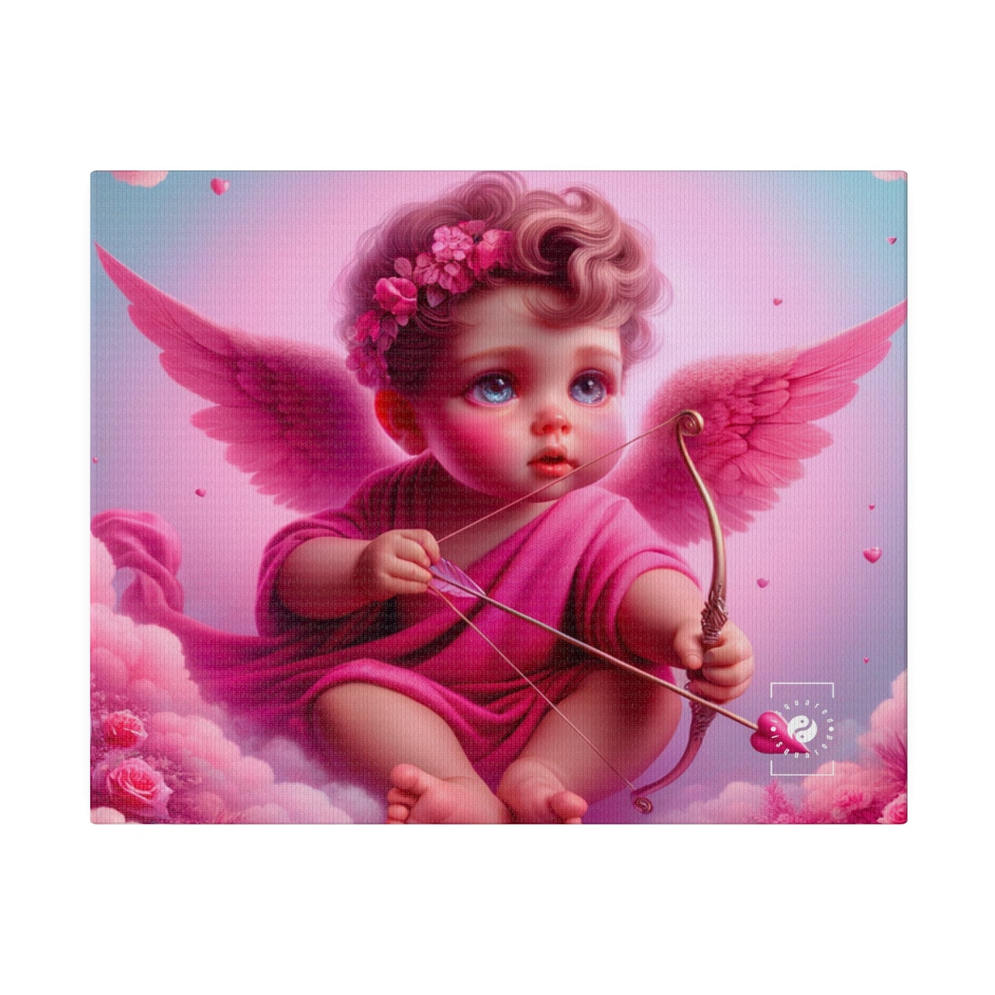 "Bold Blush: A Cupid's Love Affair" - Art Print Canvas - iSquaredYoga