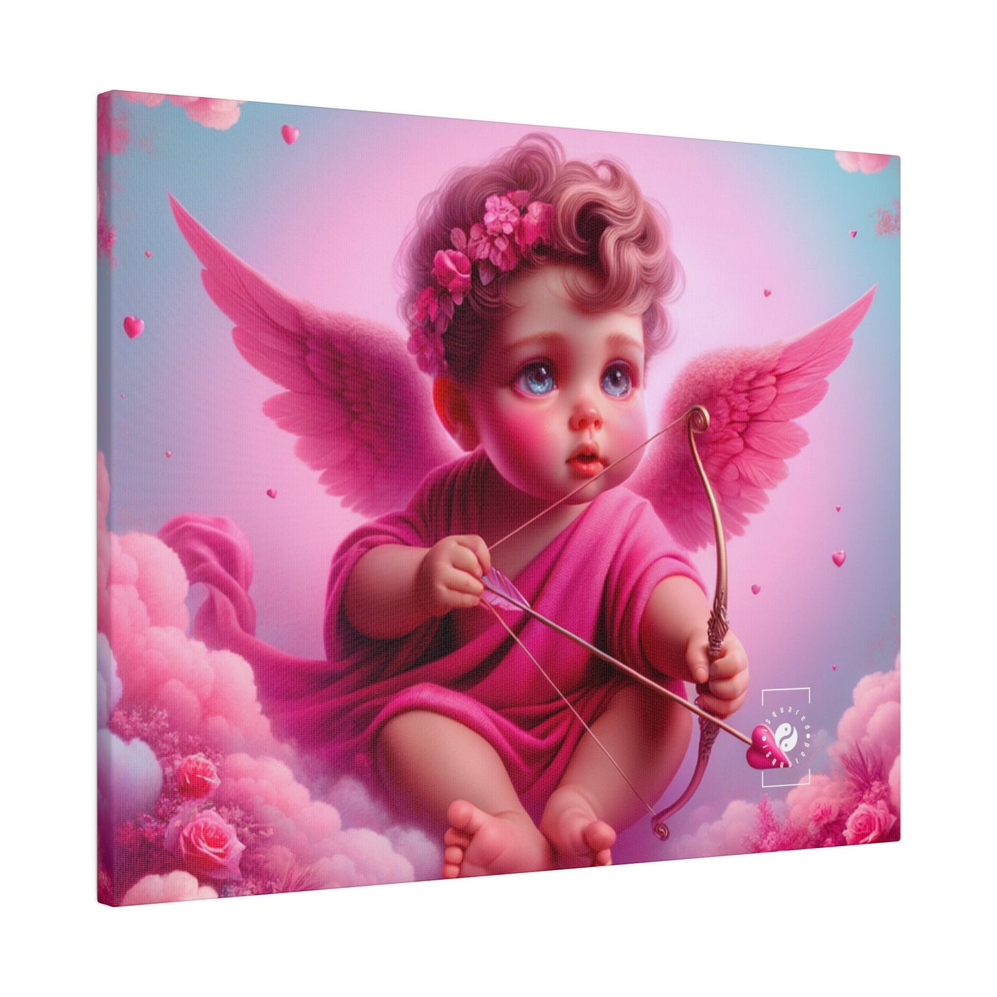 "Bold Blush: A Cupid's Love Affair" - Art Print Canvas - iSquaredYoga