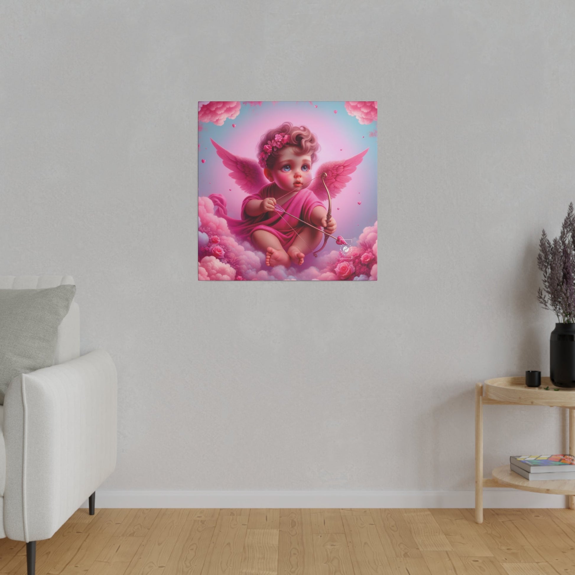 "Bold Blush: A Cupid's Love Affair" - Art Print Canvas - iSquaredYoga