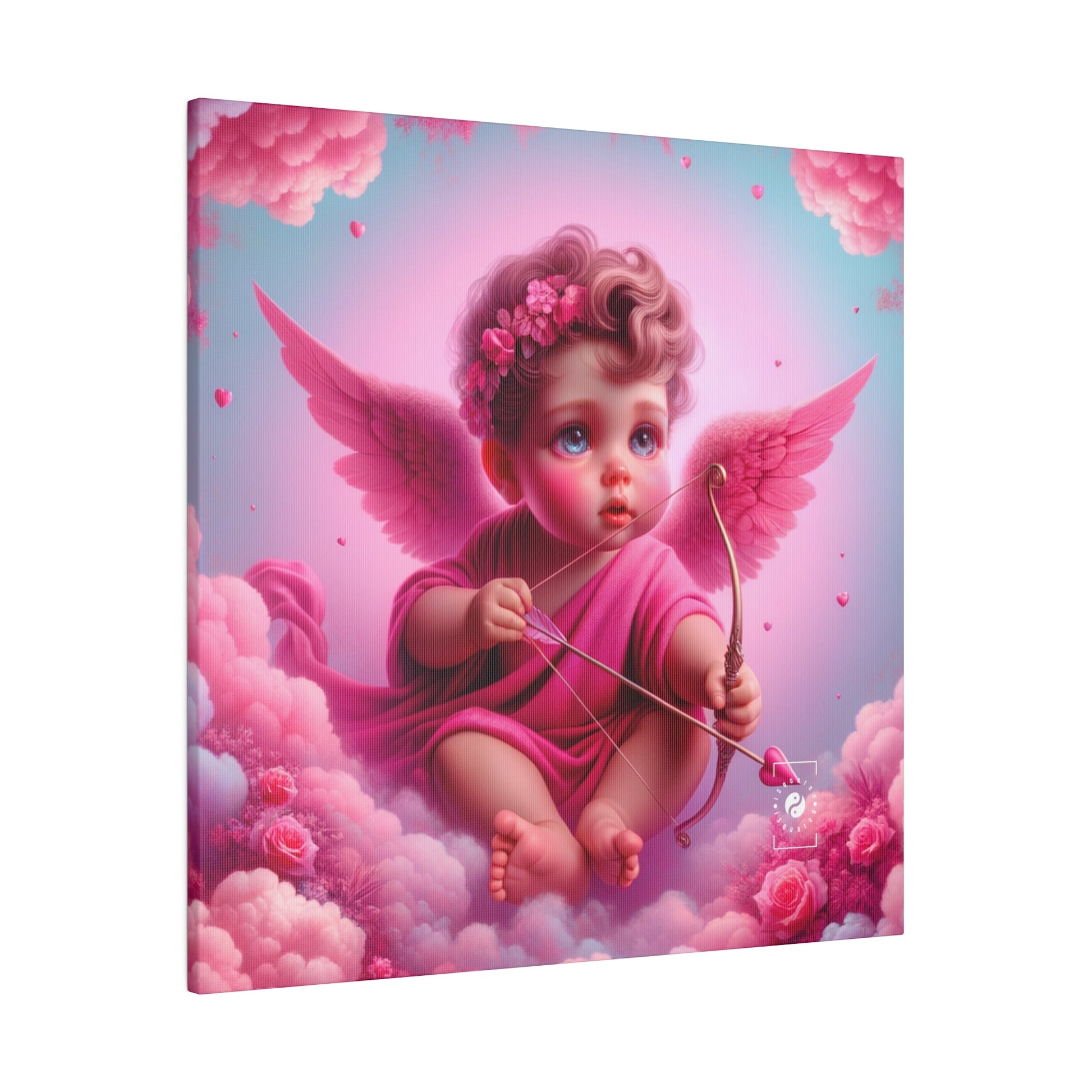 "Bold Blush: A Cupid's Love Affair" - Art Print Canvas - iSquaredYoga