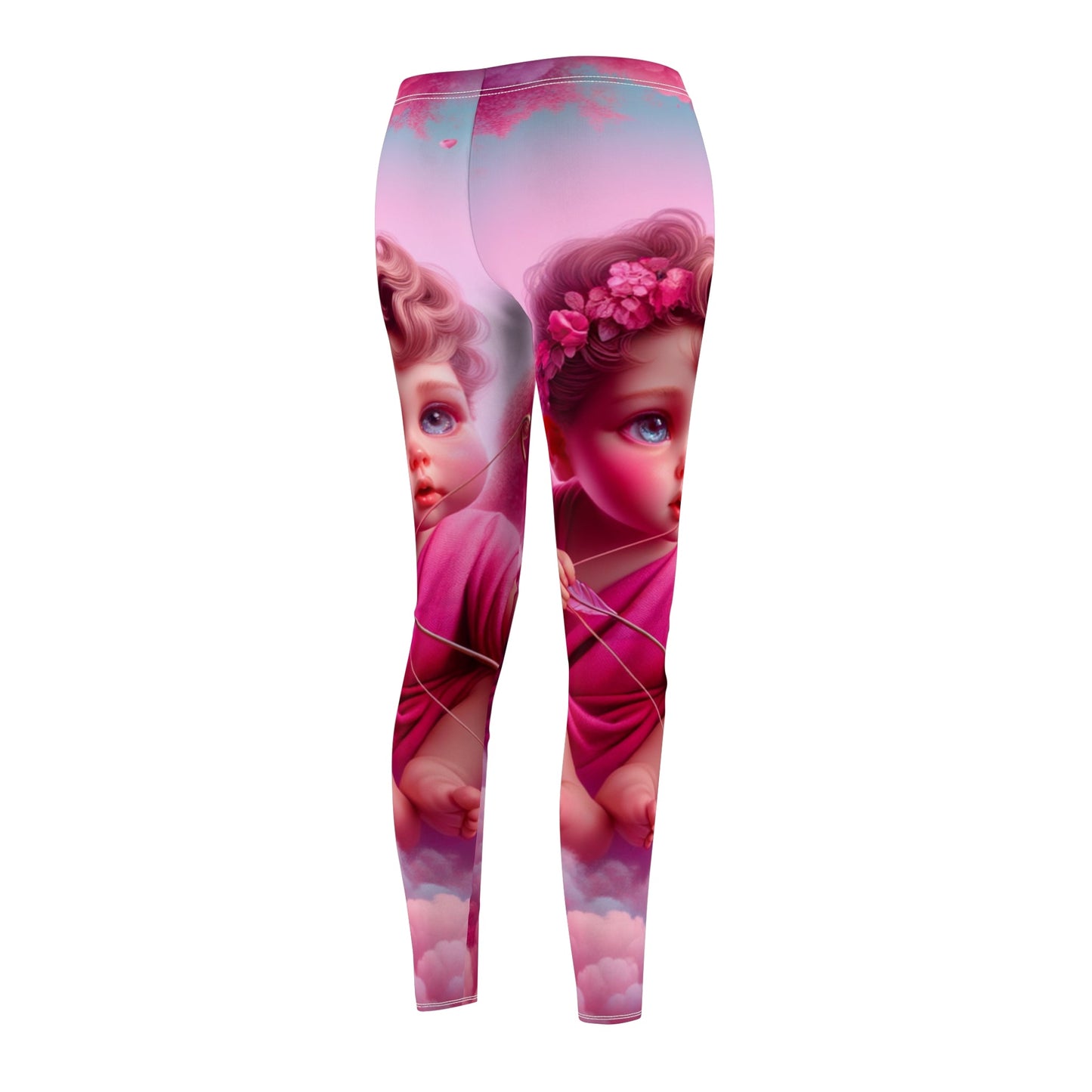 "Bold Blush: A Cupid's Love Affair" - Casual Leggings - iSquaredYoga