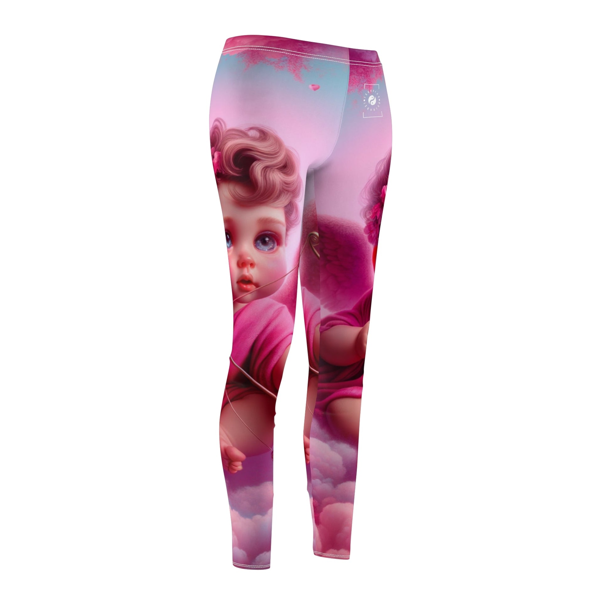 "Bold Blush: A Cupid's Love Affair" - Casual Leggings - iSquaredYoga