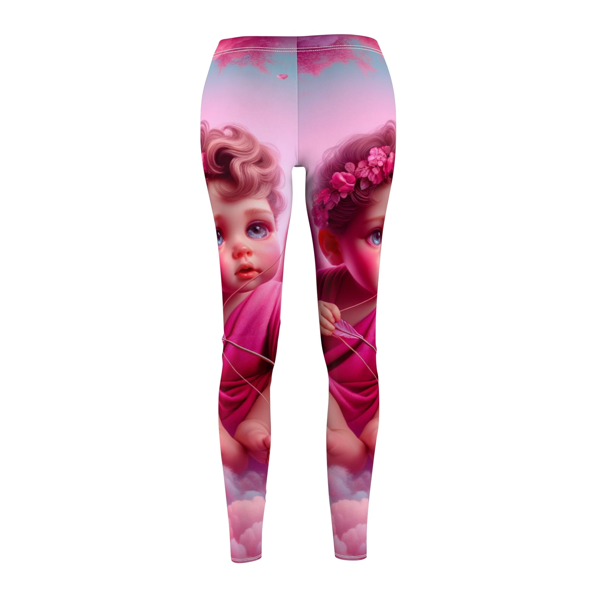 "Bold Blush: A Cupid's Love Affair" - Casual Leggings - iSquaredYoga