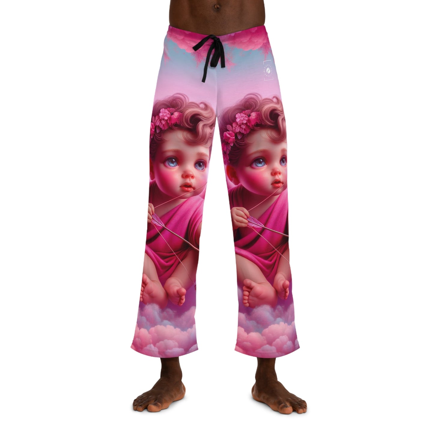 "Bold Blush: A Cupid's Love Affair" - men's Lounge Pants - iSquaredYoga