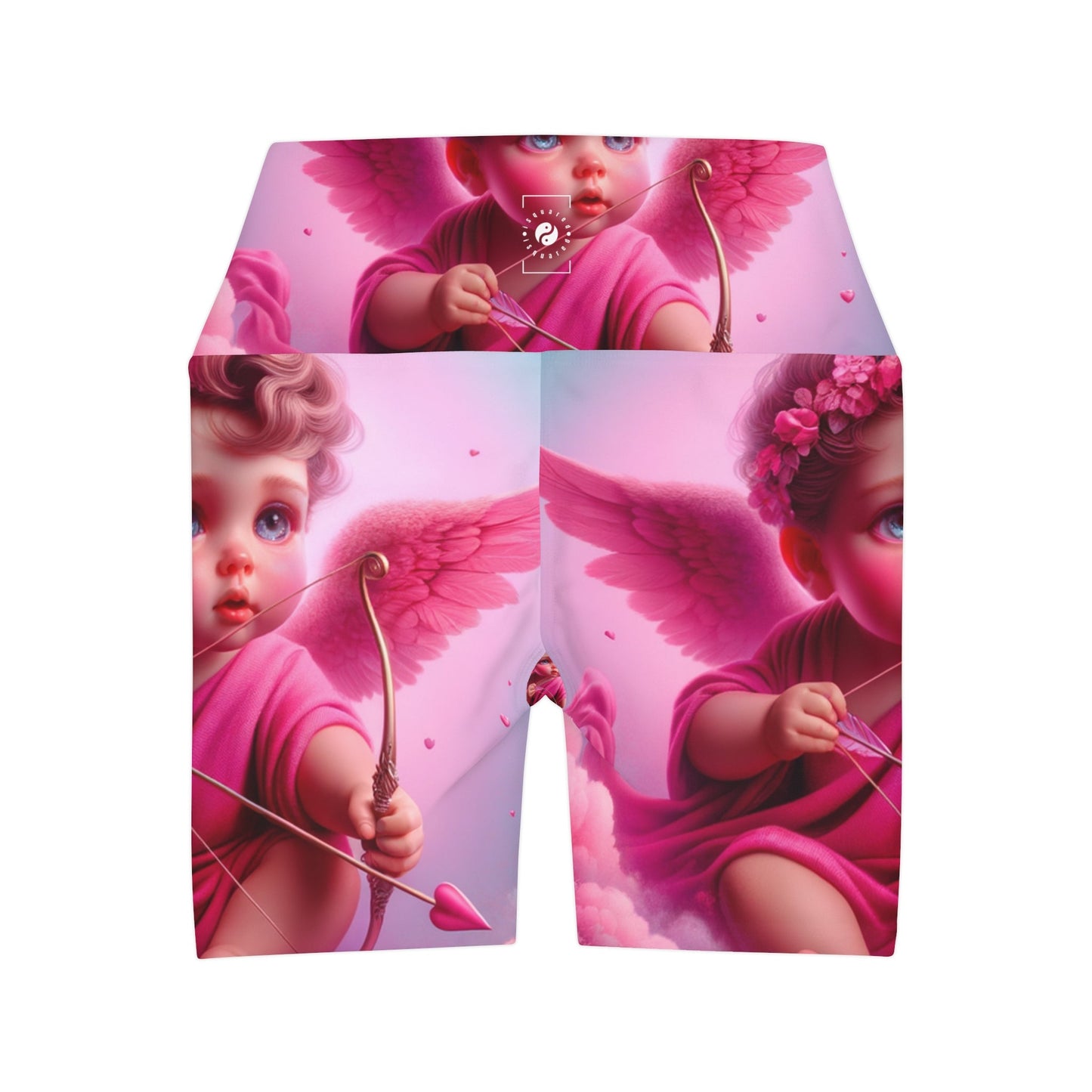 "Bold Blush: A Cupid's Love Affair" - shorts - iSquaredYoga